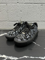 Versace Jacquard Rhinestone Black Sneakers 42/Masc 9