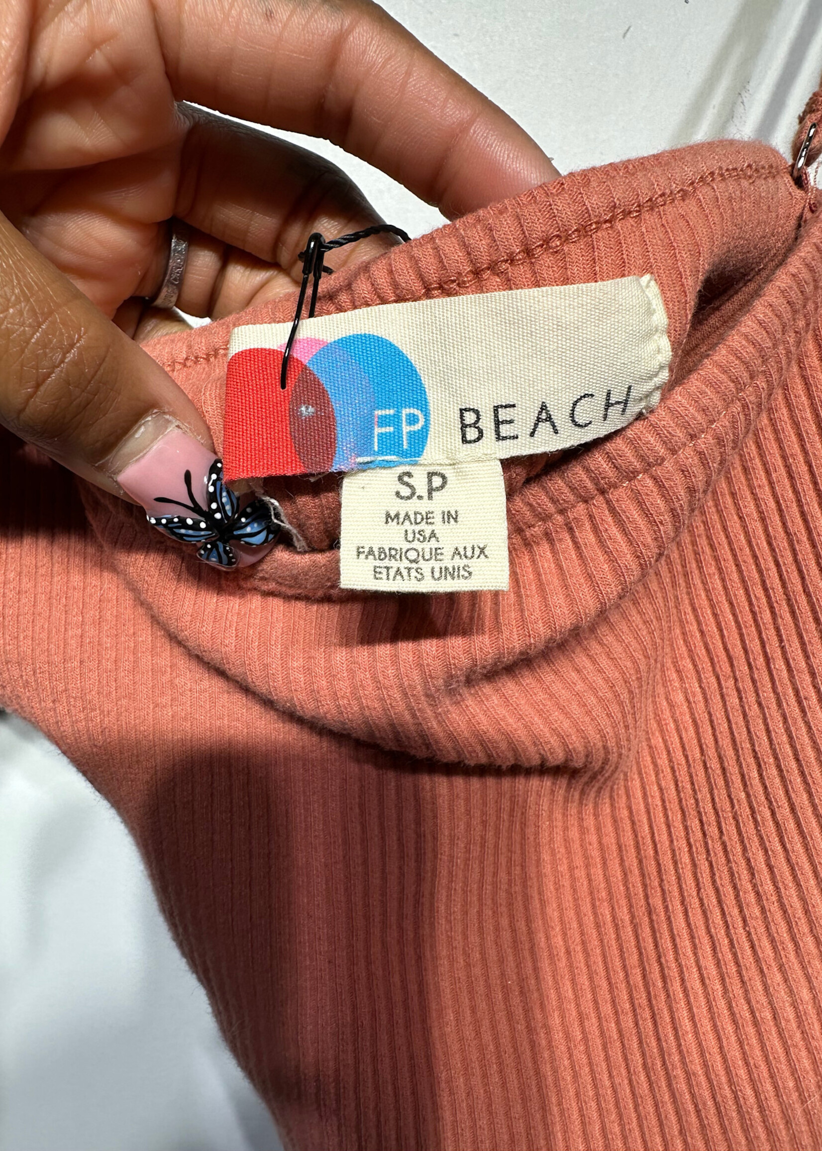FP Beach Salmon Ribbed Set S