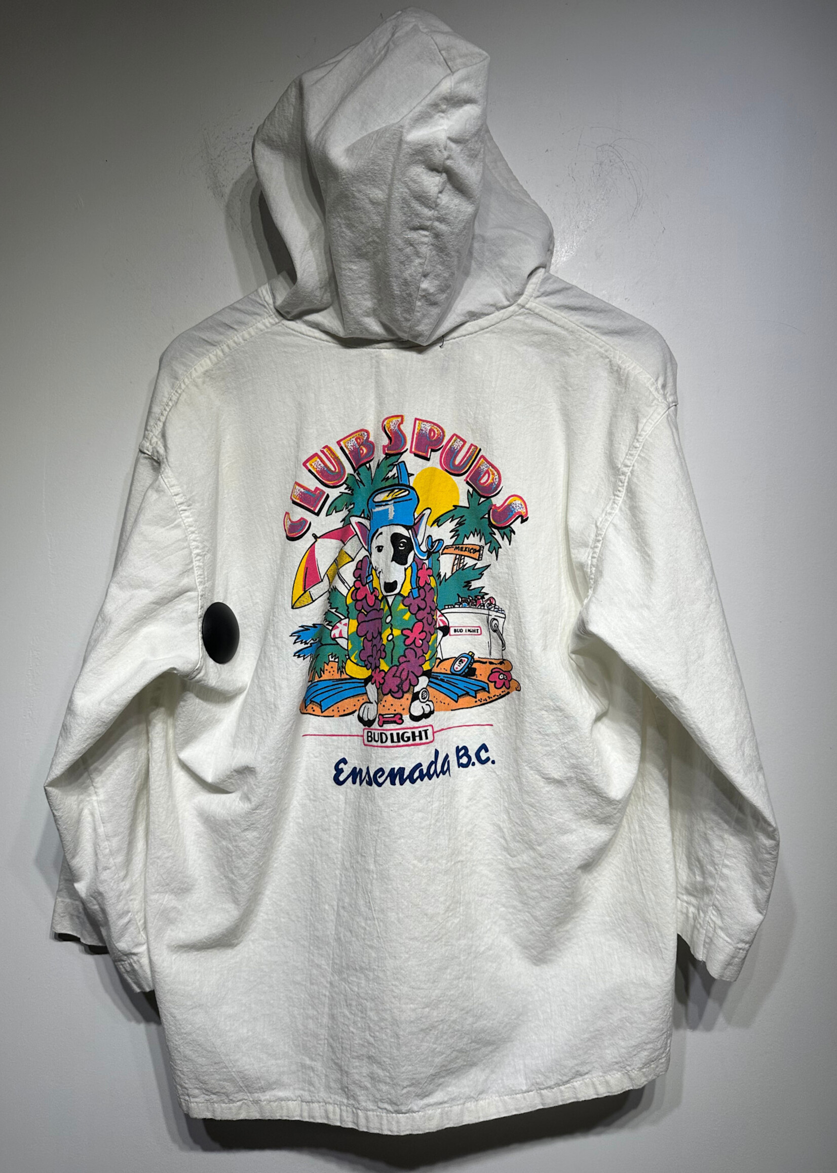 Bud Light Ensenada White Button Up Jacket Fits XL