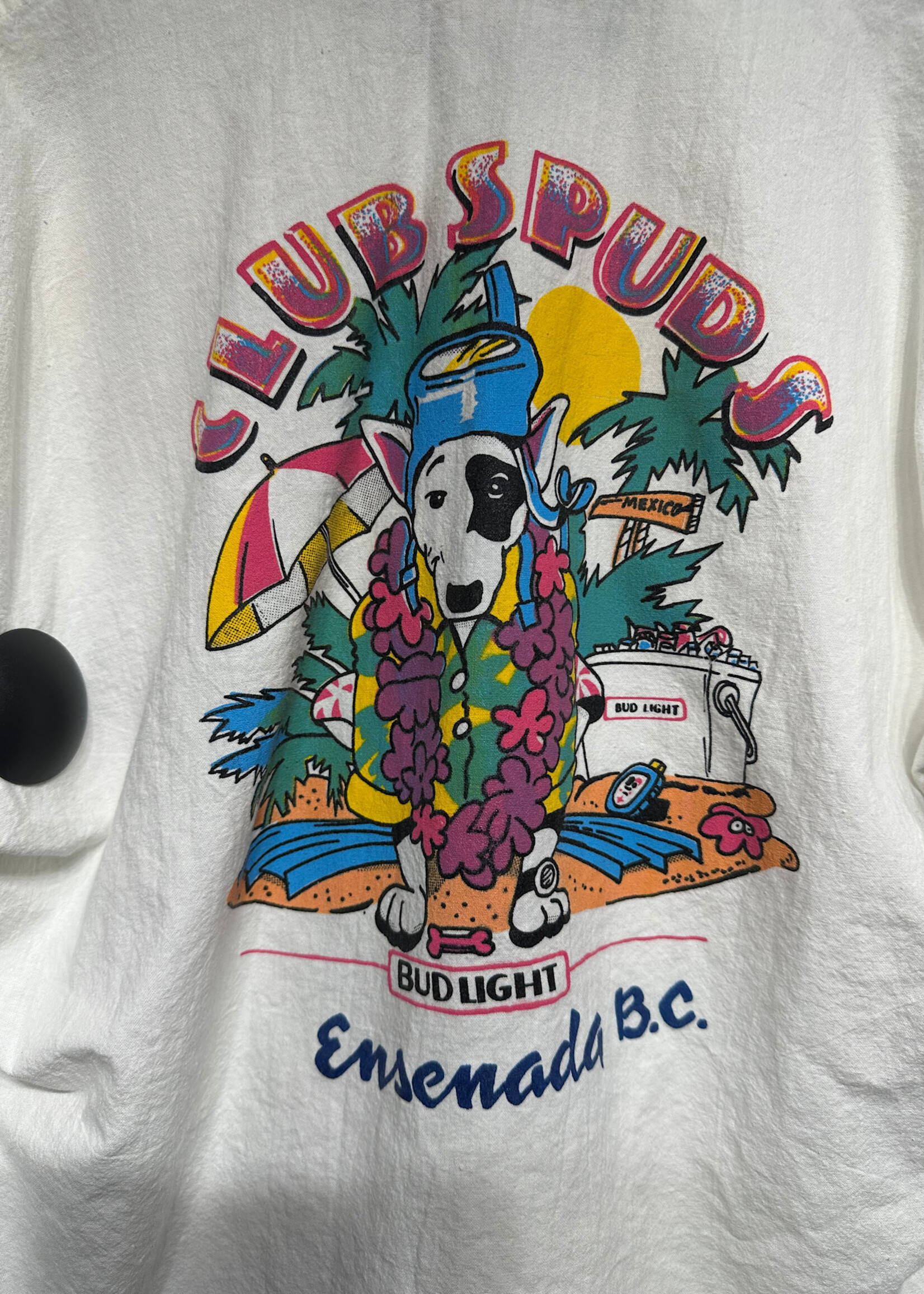Bud Light Ensenada White Button Up Jacket Fits XL