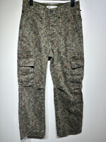 Zara Green Paisley Print Cargo Pants 29