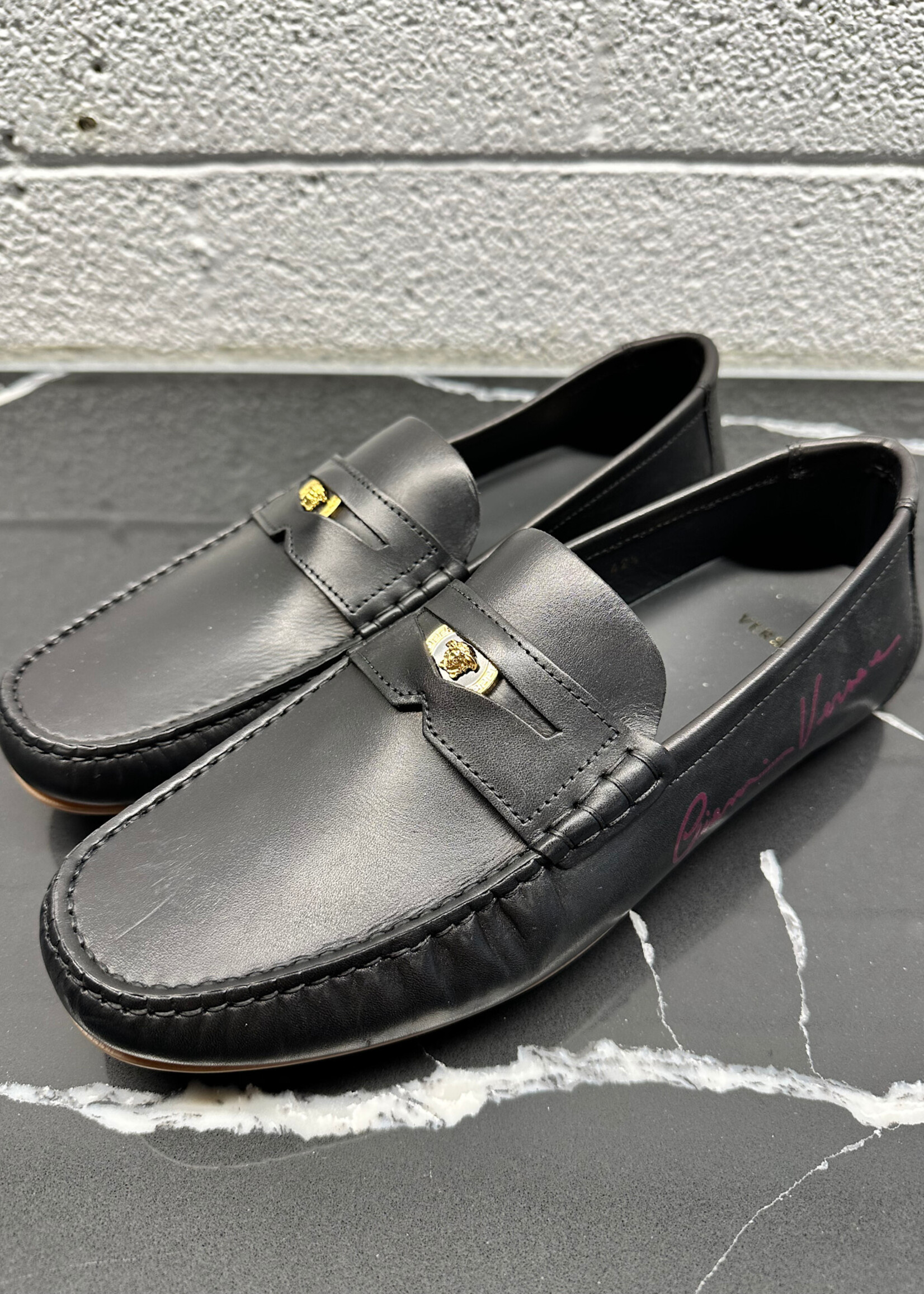 Versace Black Medusa Dress Shoes 42.5/Masc 9.5