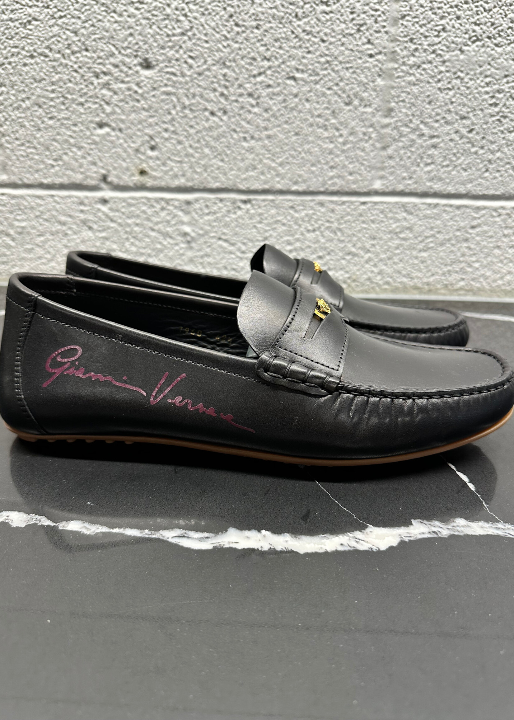 Versace Black Medusa Dress Shoes 42.5/Masc 9.5