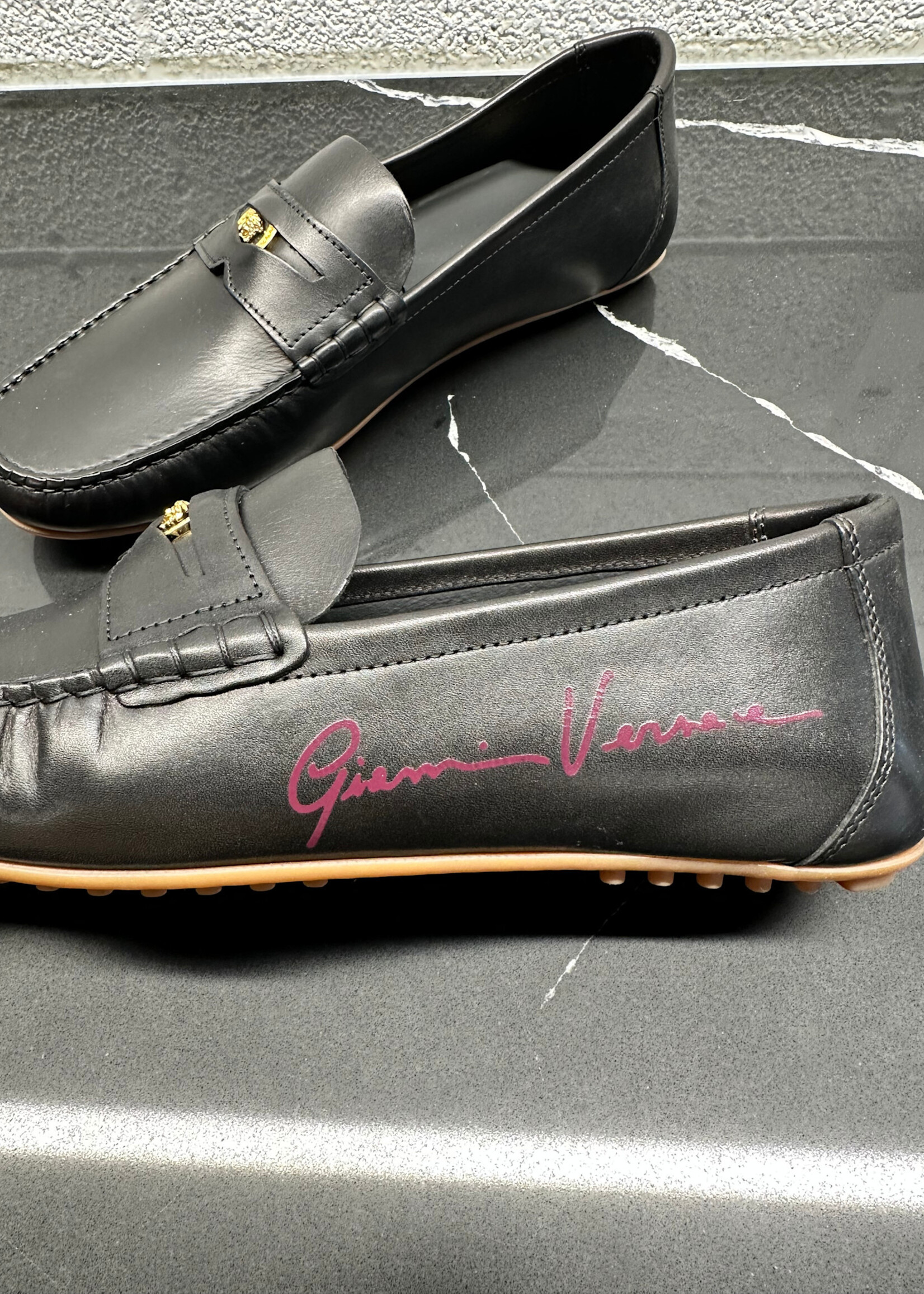 Versace Black Medusa Dress Shoes 42.5/Masc 9.5