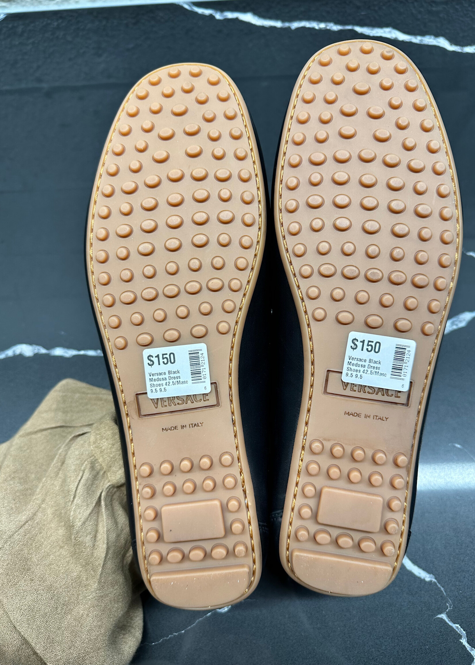 Versace Black Medusa Dress Shoes 42.5/Masc 9.5