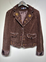 New Moa Brown Embellished Jacket M