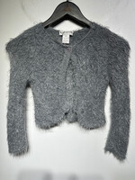 Bebe Grey Fluffy Cover Up XXS