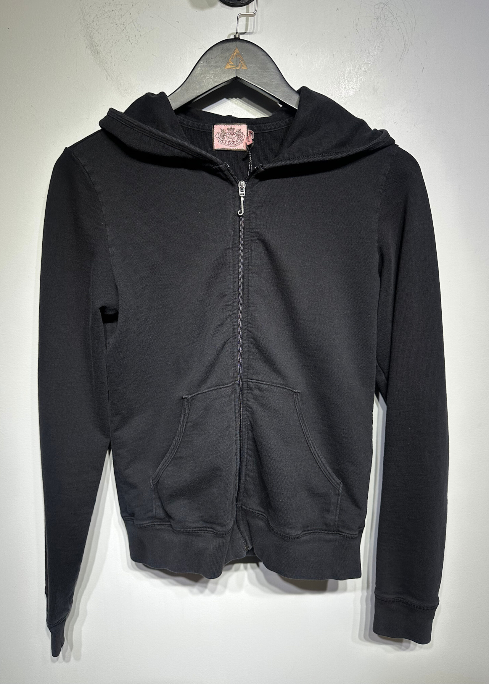 Juicy Couture Black Pink Zip Hoodie L