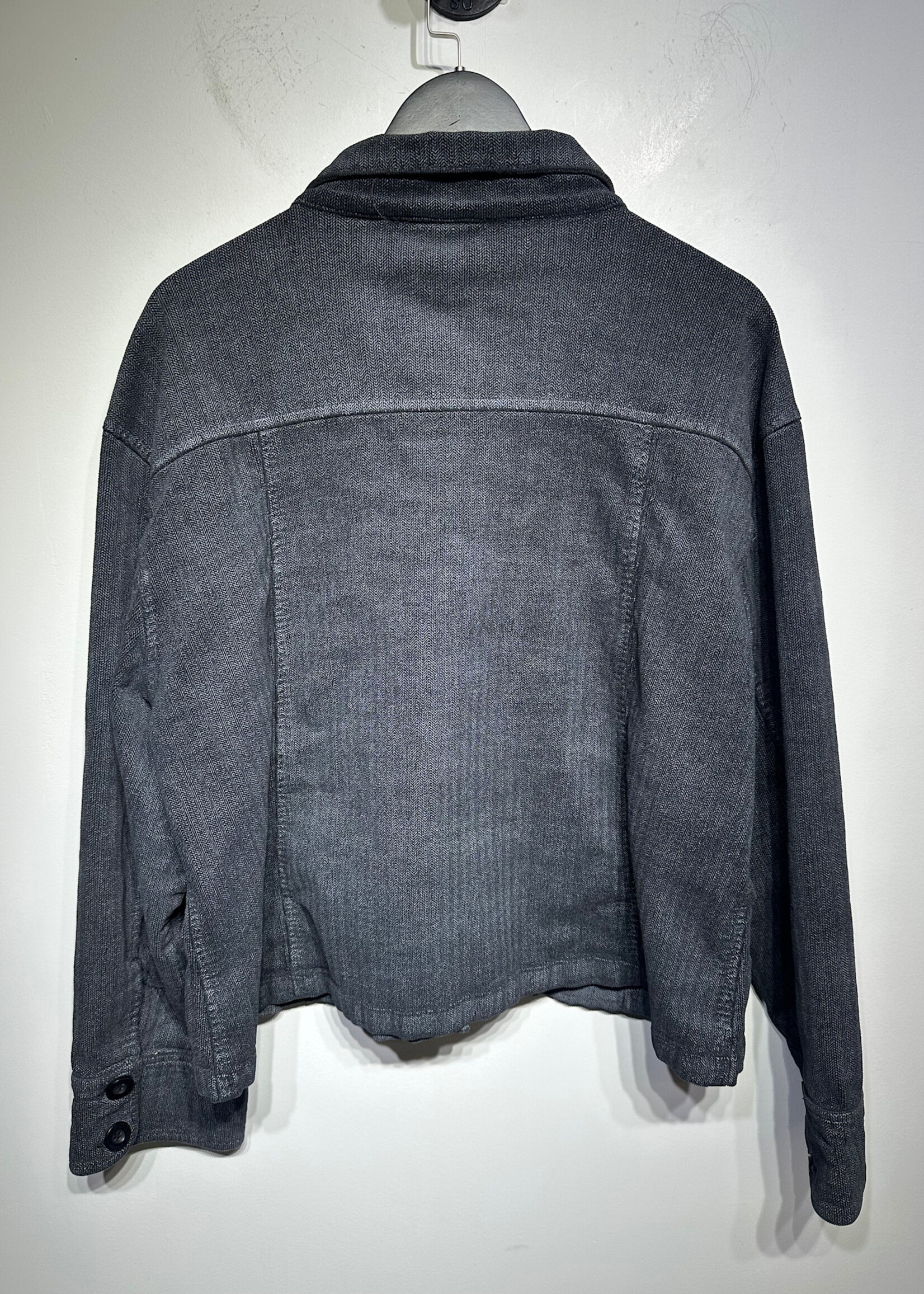 Roomates Cropped Button Up Jacket Black L