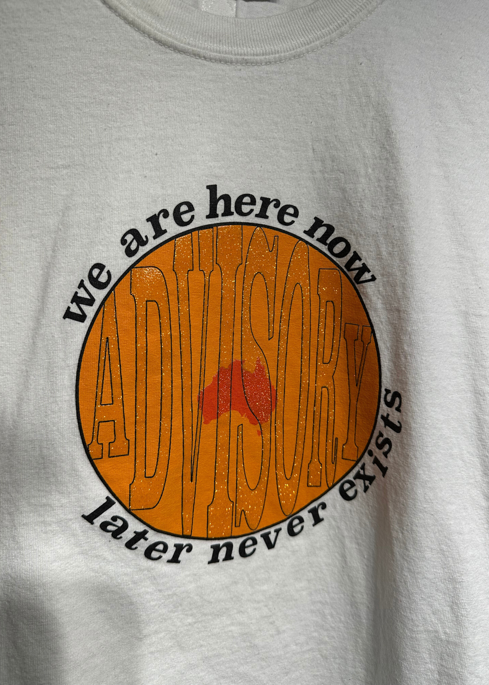 Advisory Board Crystals Here Now White Tee XXL