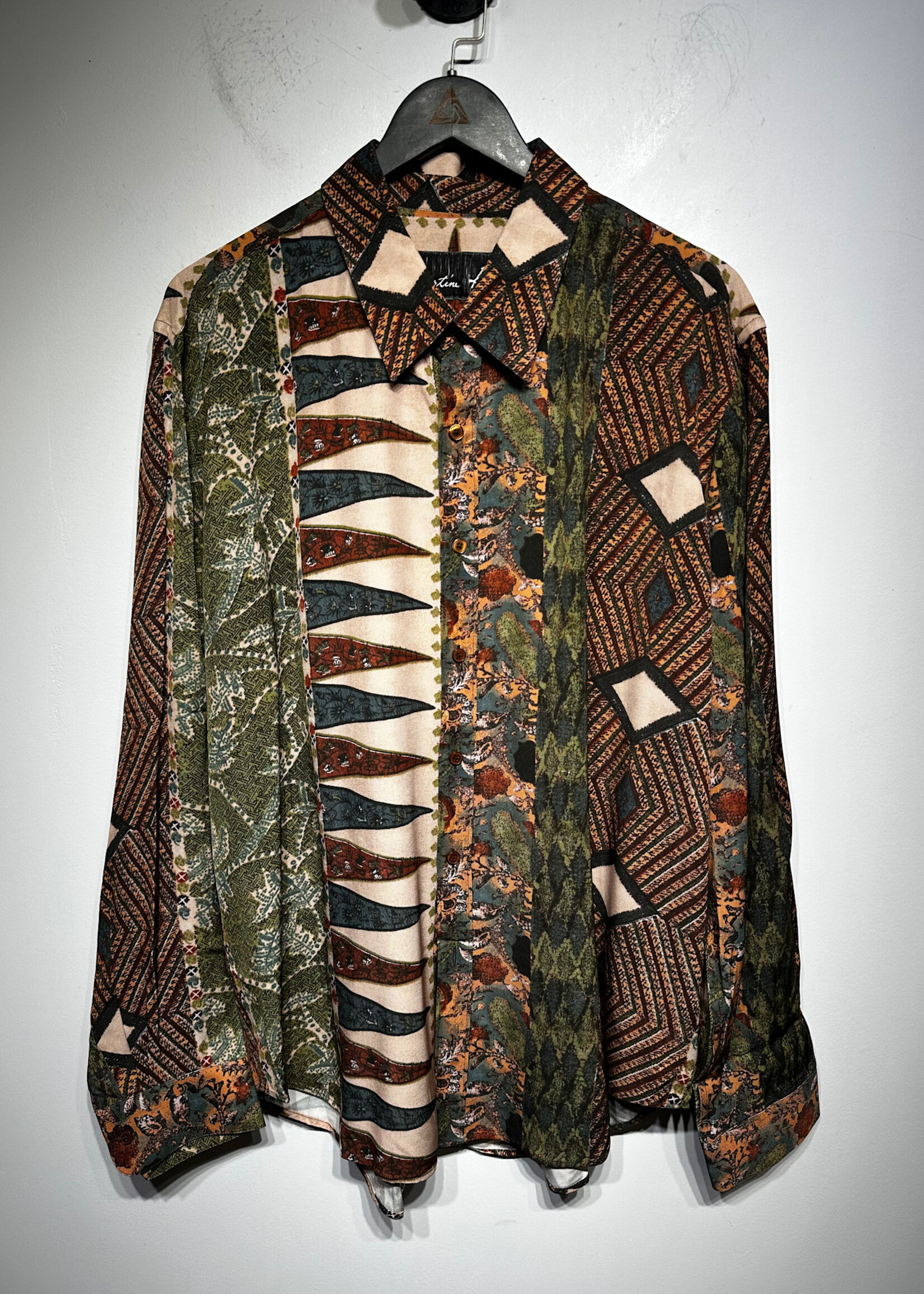 Martine Rose Abstract Pattern Button Up XL