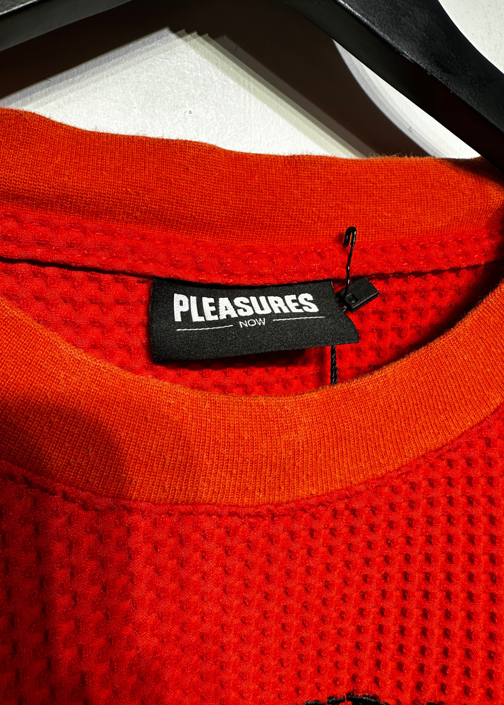 Pleasures Waffle Knit Red Tee XL