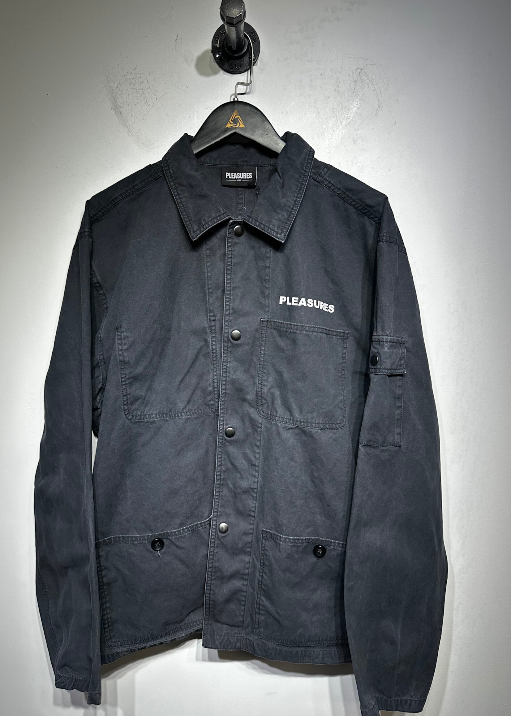 Pleasures Black LS Button Up XL