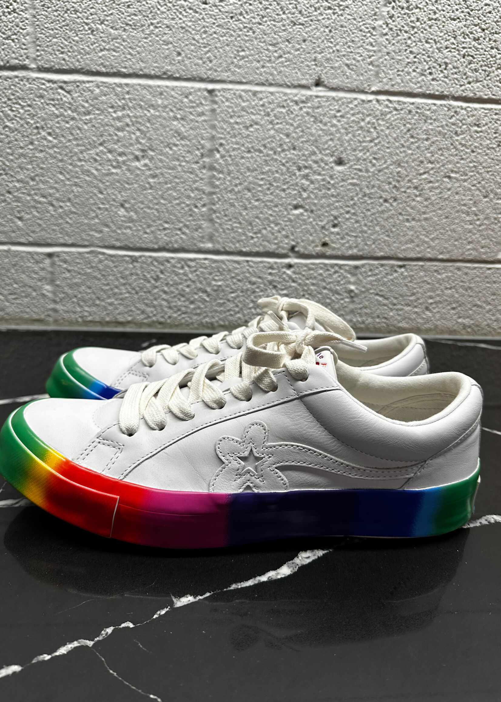 Converse x Golf White Rainbow Sole Sneakers 11