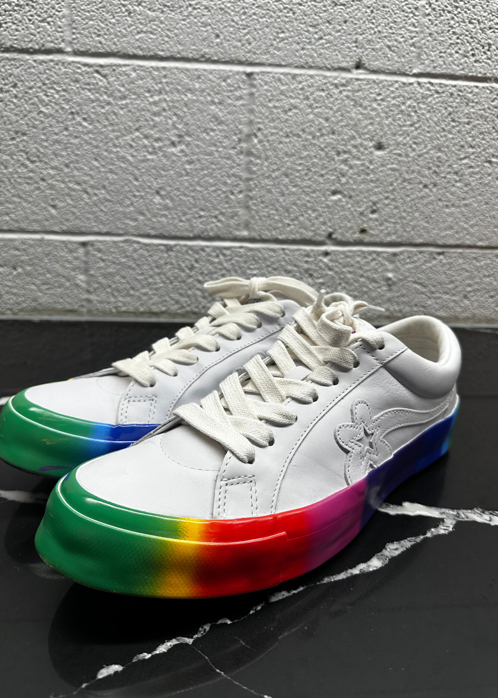 Converse x Golf White Rainbow Sole Sneakers 11
