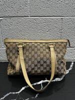 Gucci Abbey Leather Monogram Handbag