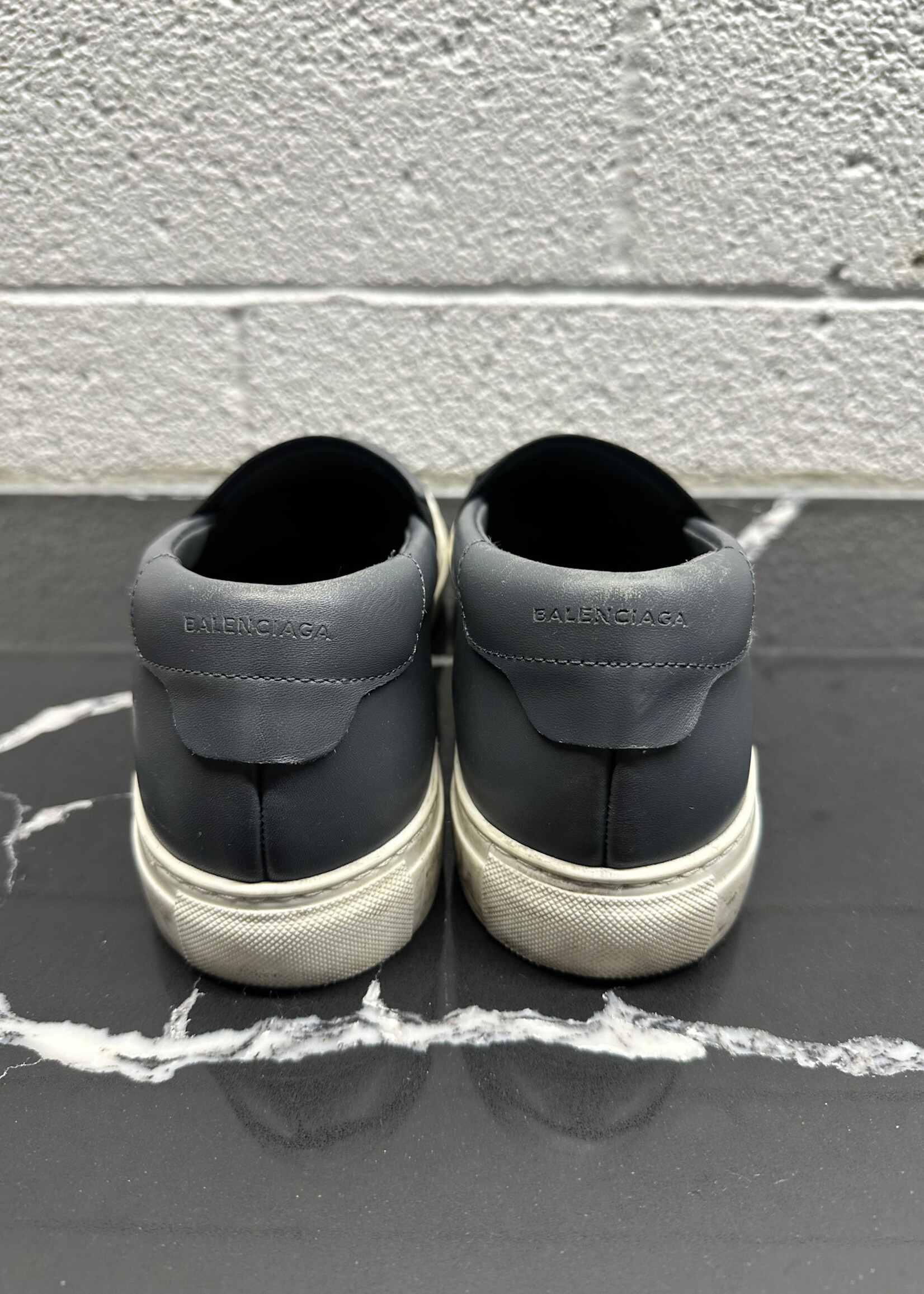 Balenciaga Grey Leather Slip On Style Shoes Masc 11