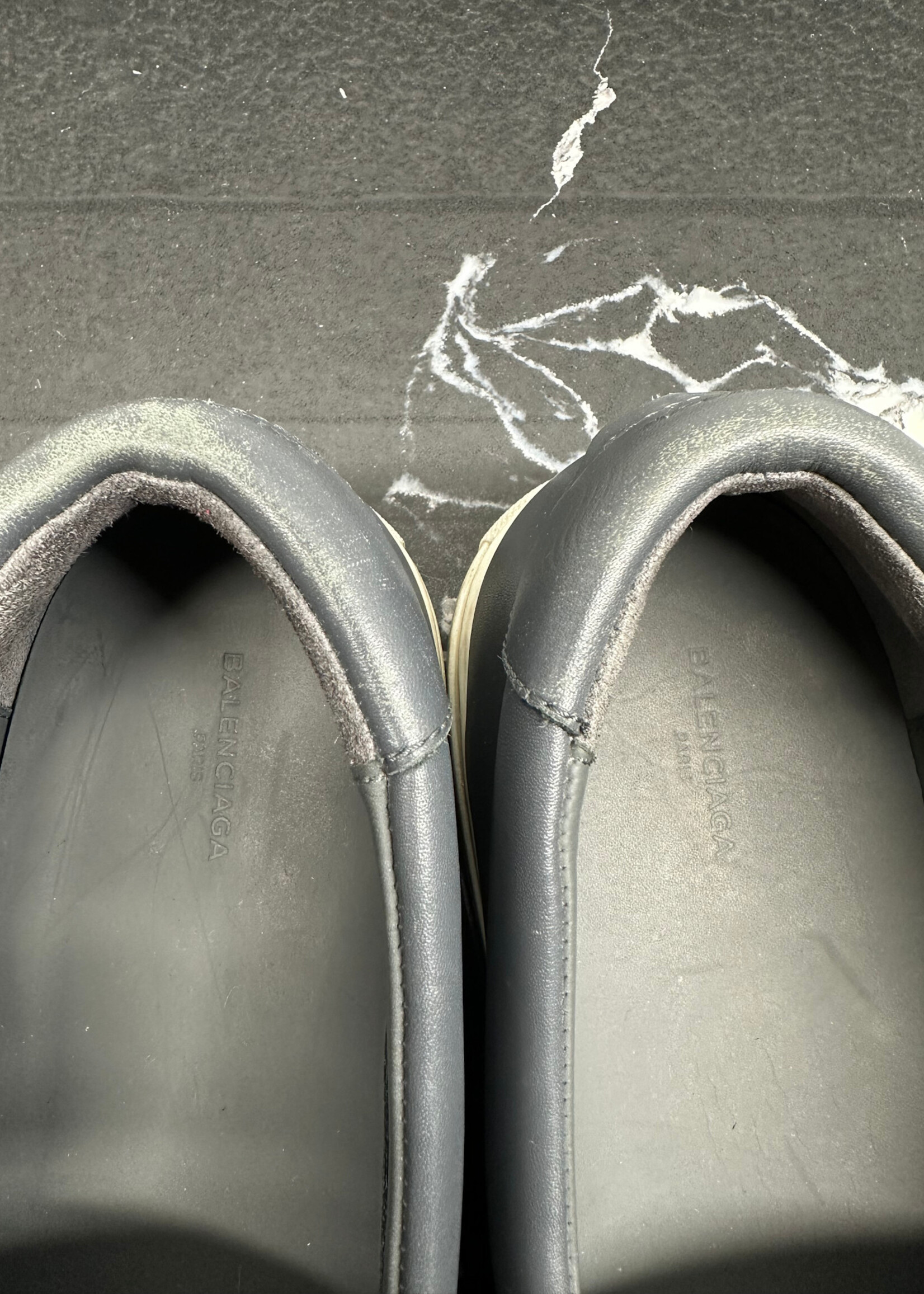Balenciaga Grey Leather Slip On Style Shoes Masc 11