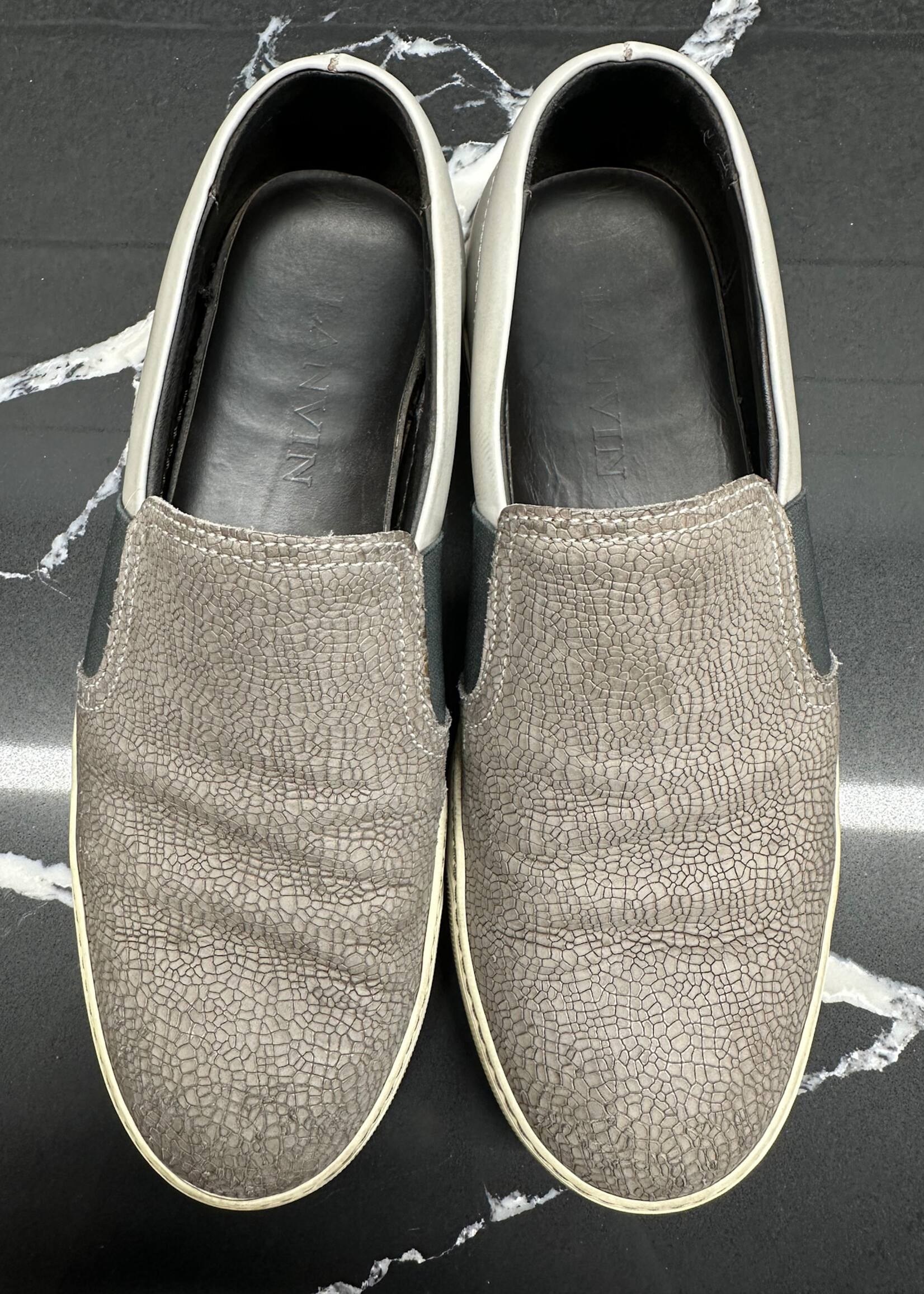 Lanvin Grey Stingray Leather Slip On Masc 9