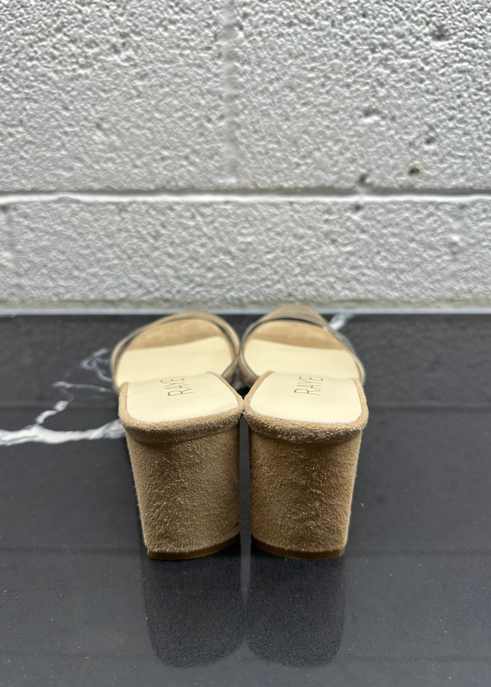 Raye Tan PVC Sandal Heel 7.5