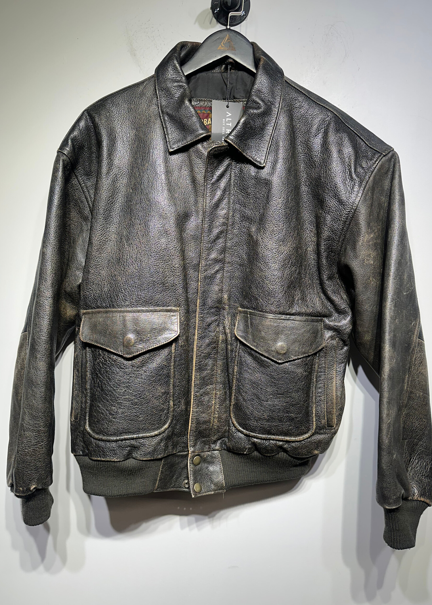Global Identity Vintage Leather Bomber L