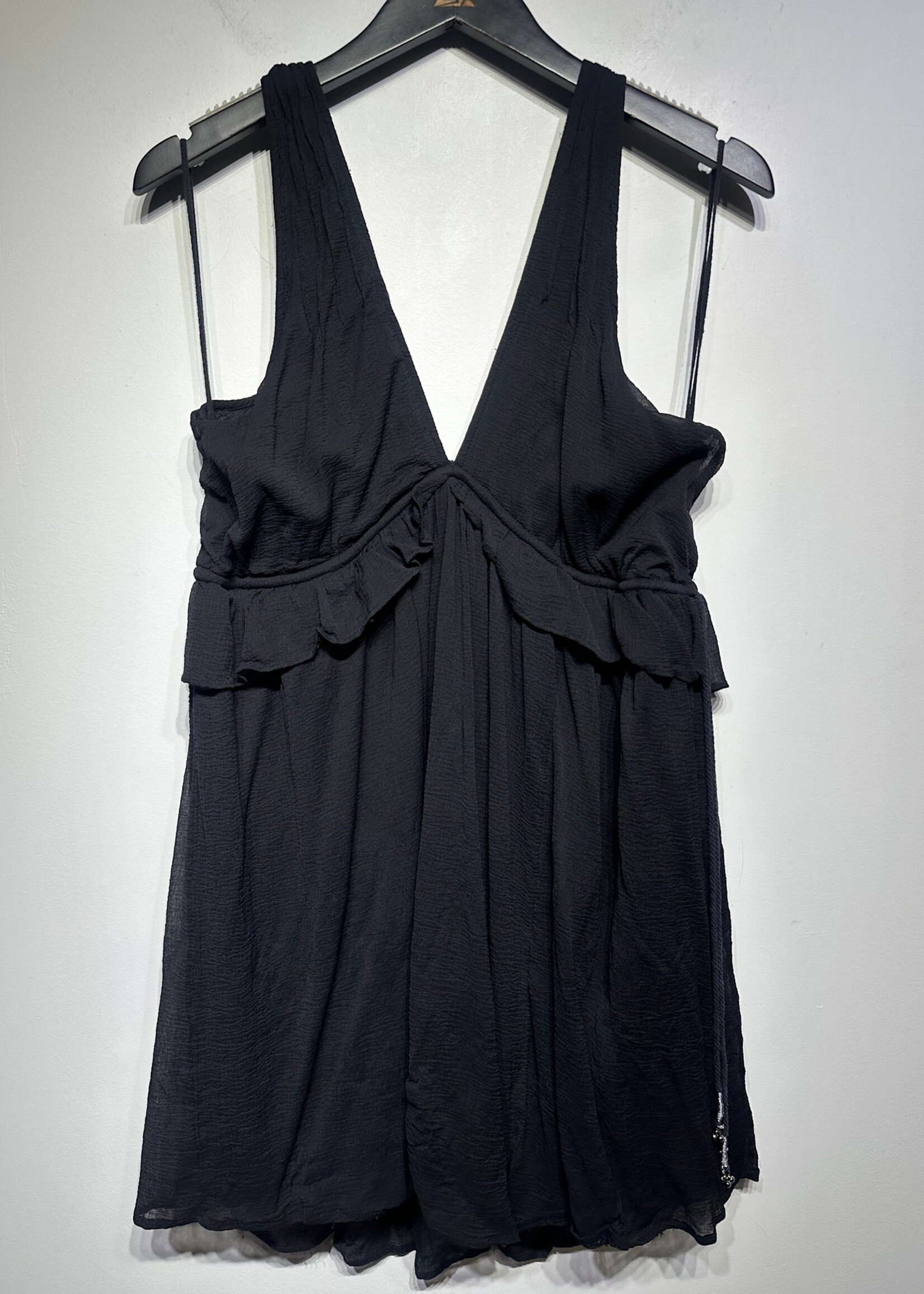Free People Black Babydoll Dress M