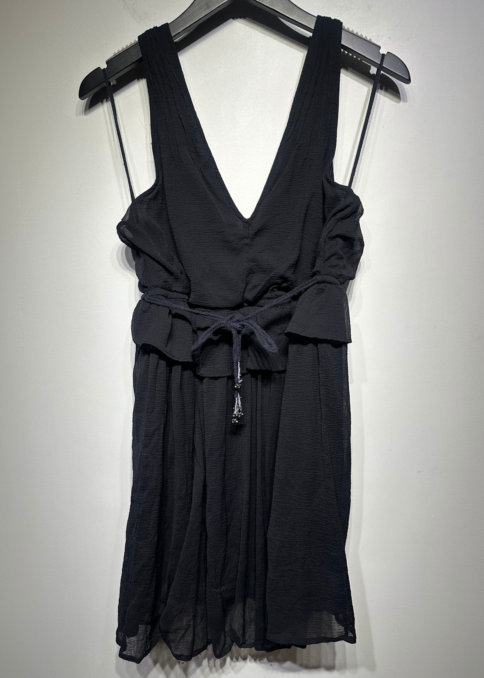 Free People Black Babydoll Dress M