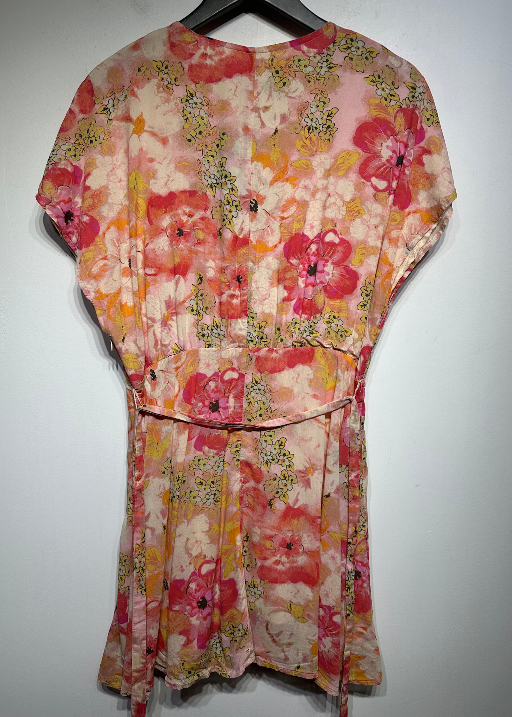 Free People Floral Babydoll Style Mini Dress L