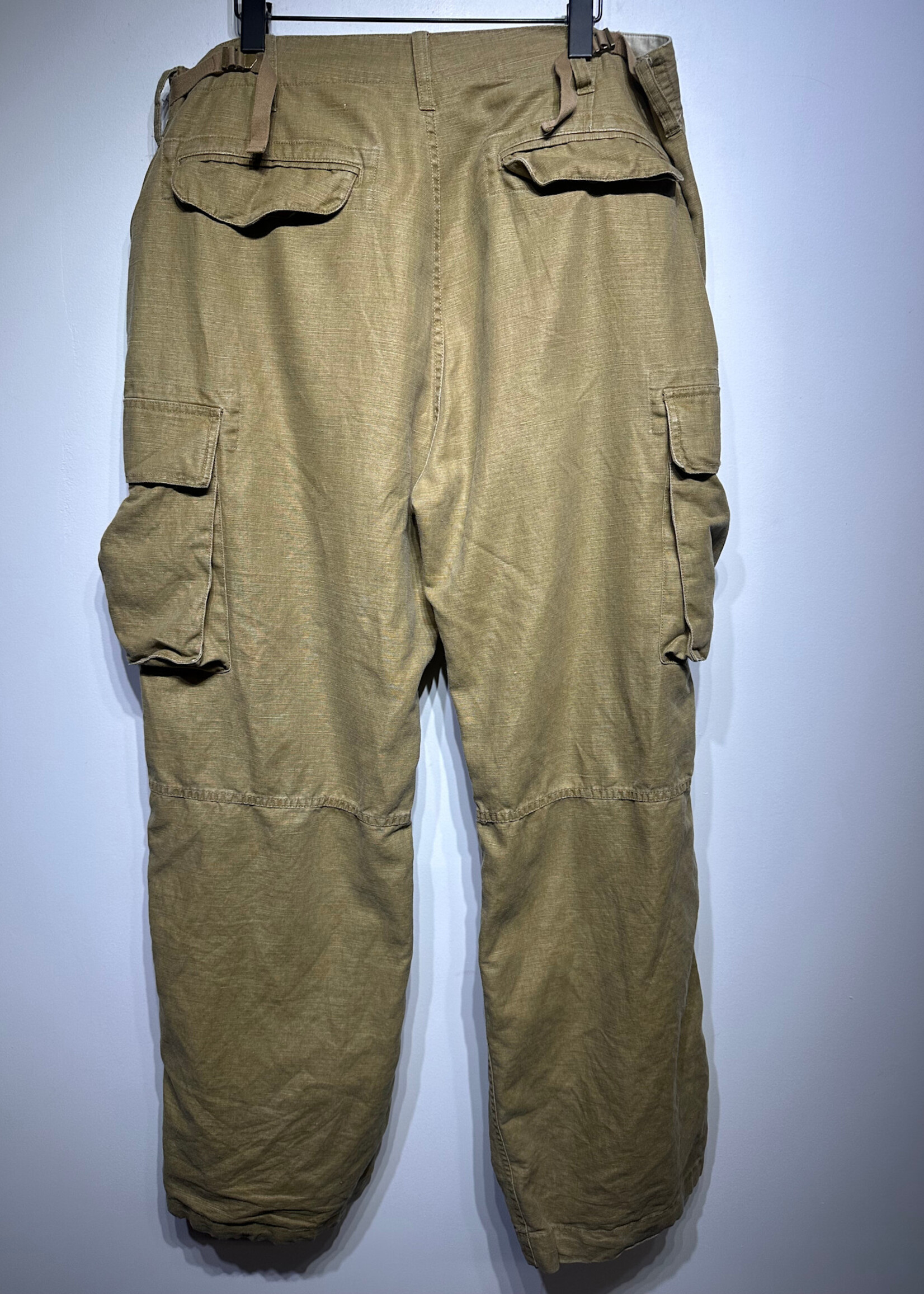 Ralph Lauren 1967 Tan Linen Baggy Cargos Unisex 38