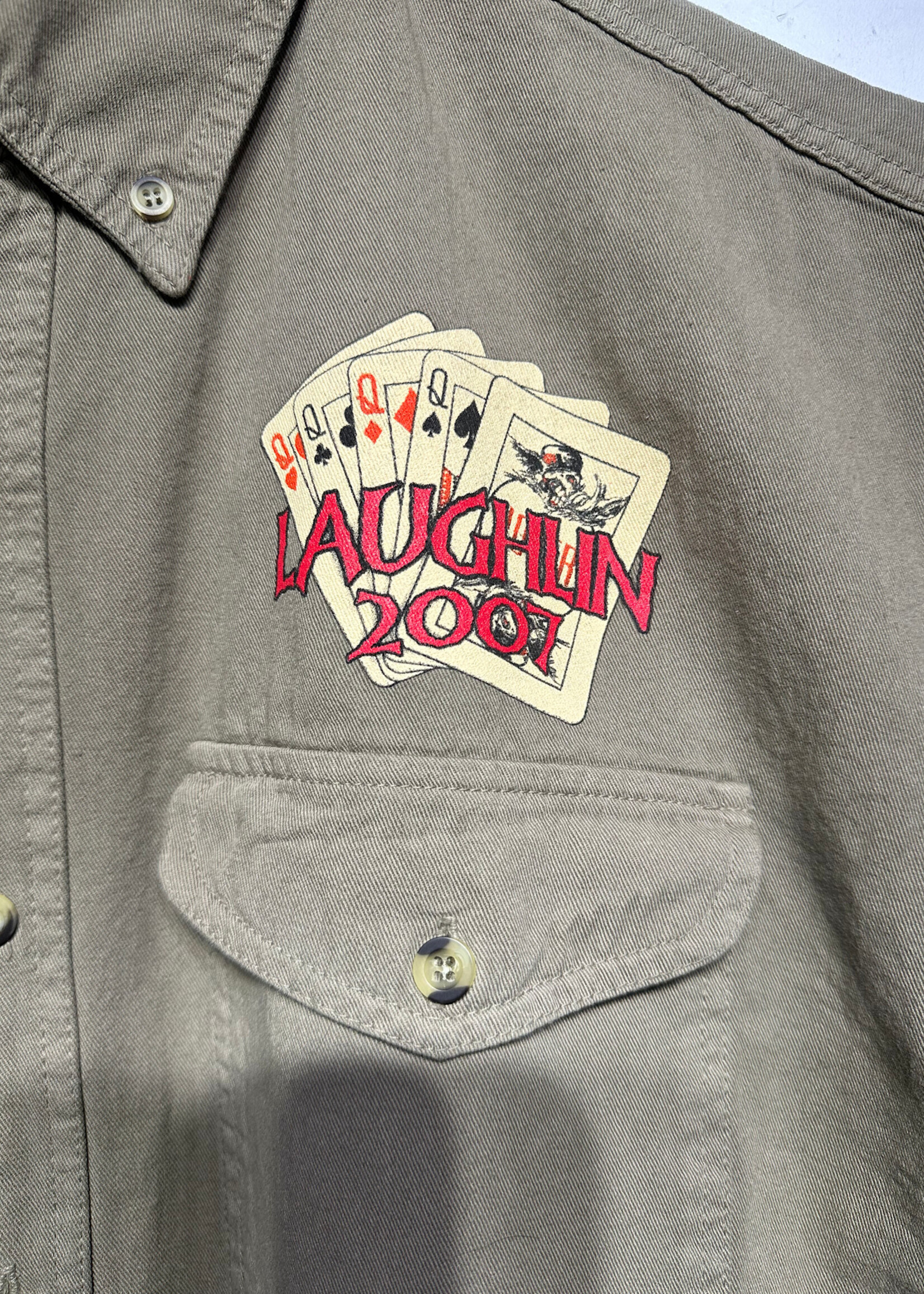 01' Laughlin Brown Cut Off Cards Vest Masc XL