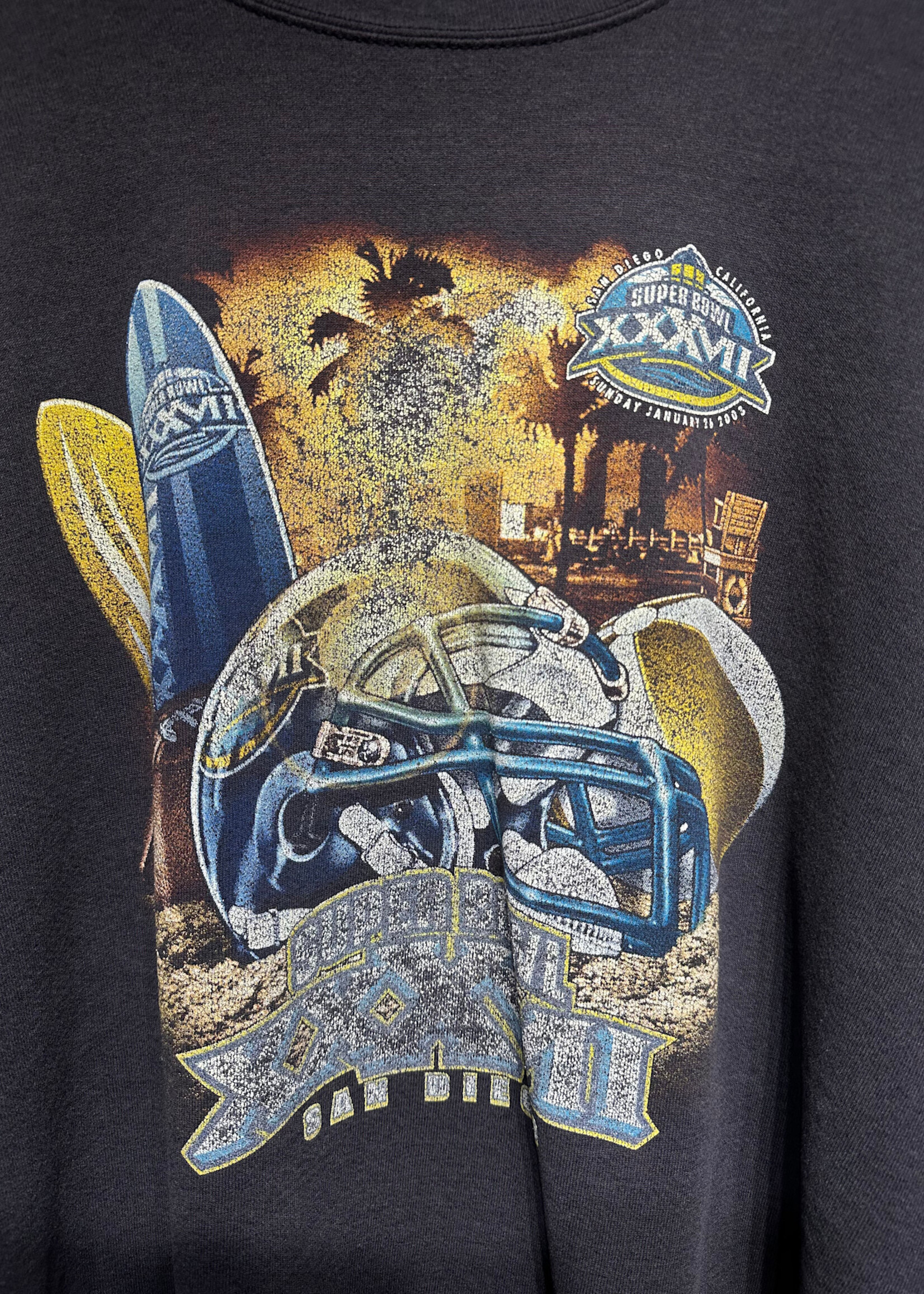 Superbowl 35 San Diego Black Sweatshirt Masc L