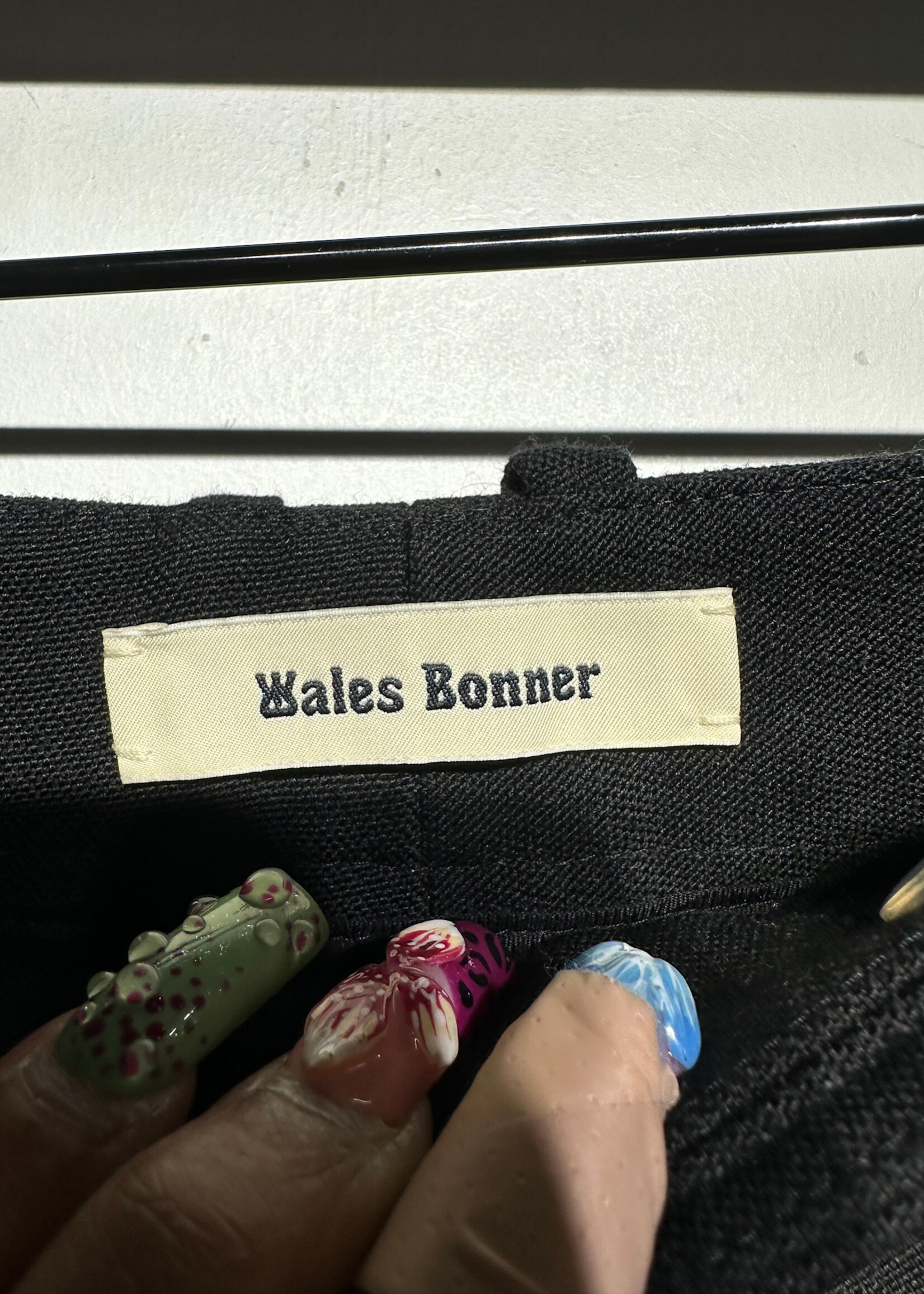 Wales Bonner Black Clasp Trouser Unisex 34