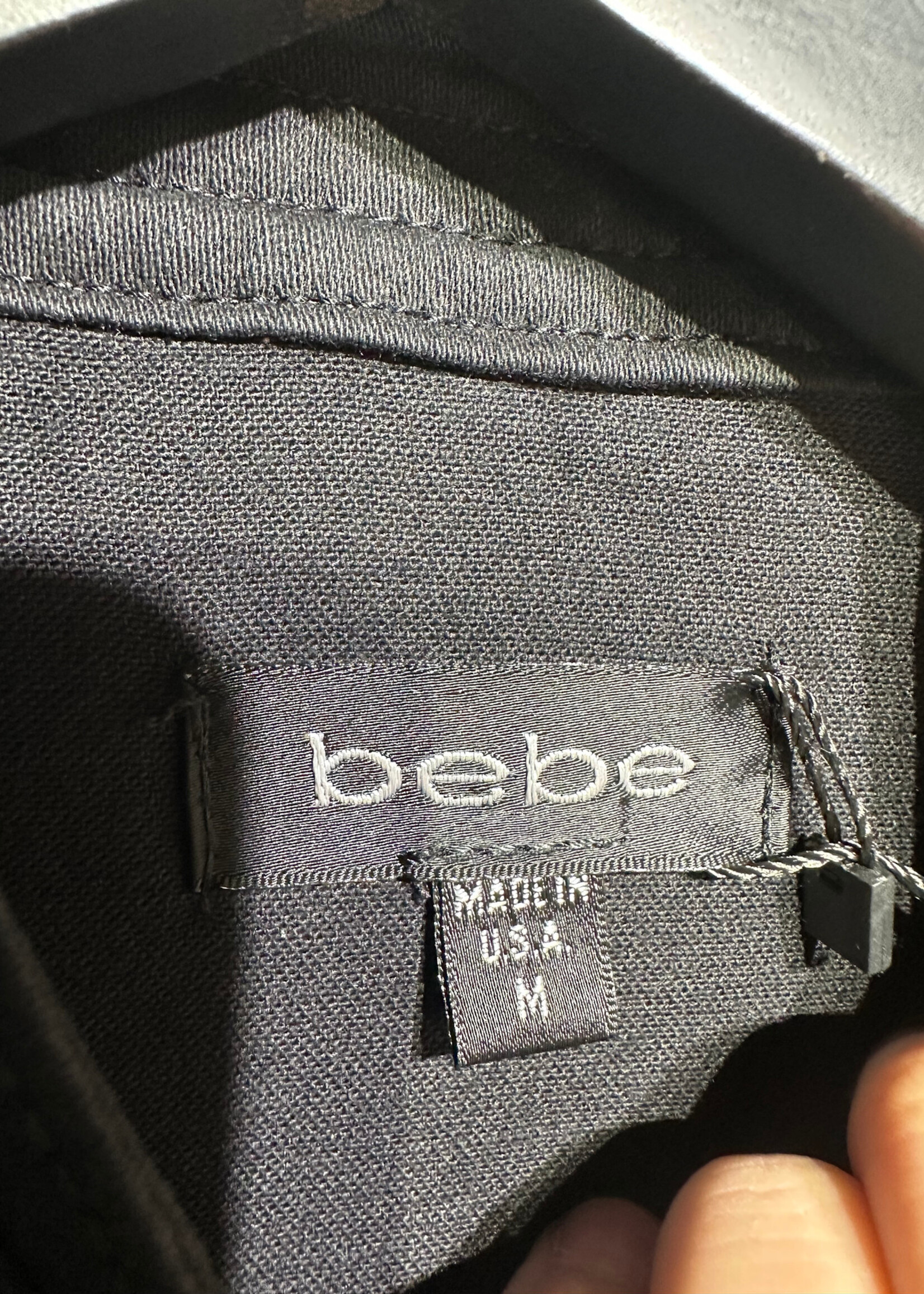 Bebe Y2K Black Button Front Jacket M