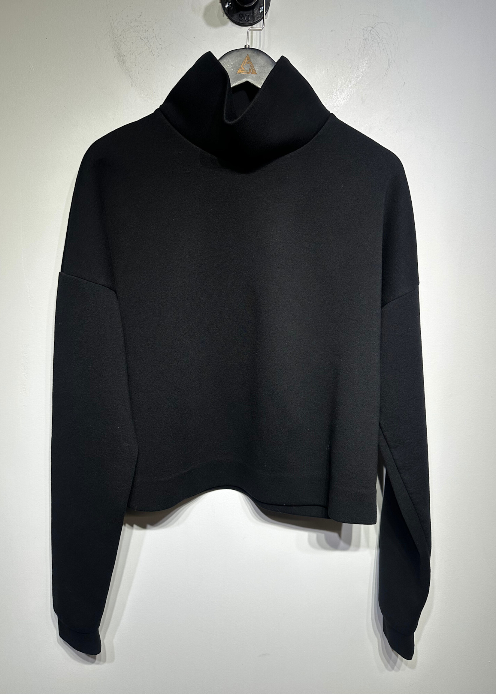 COS Black Mock Neck Crop Sweater Fem S