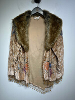 Boston Proper Furr Collar Peacock Jacket S