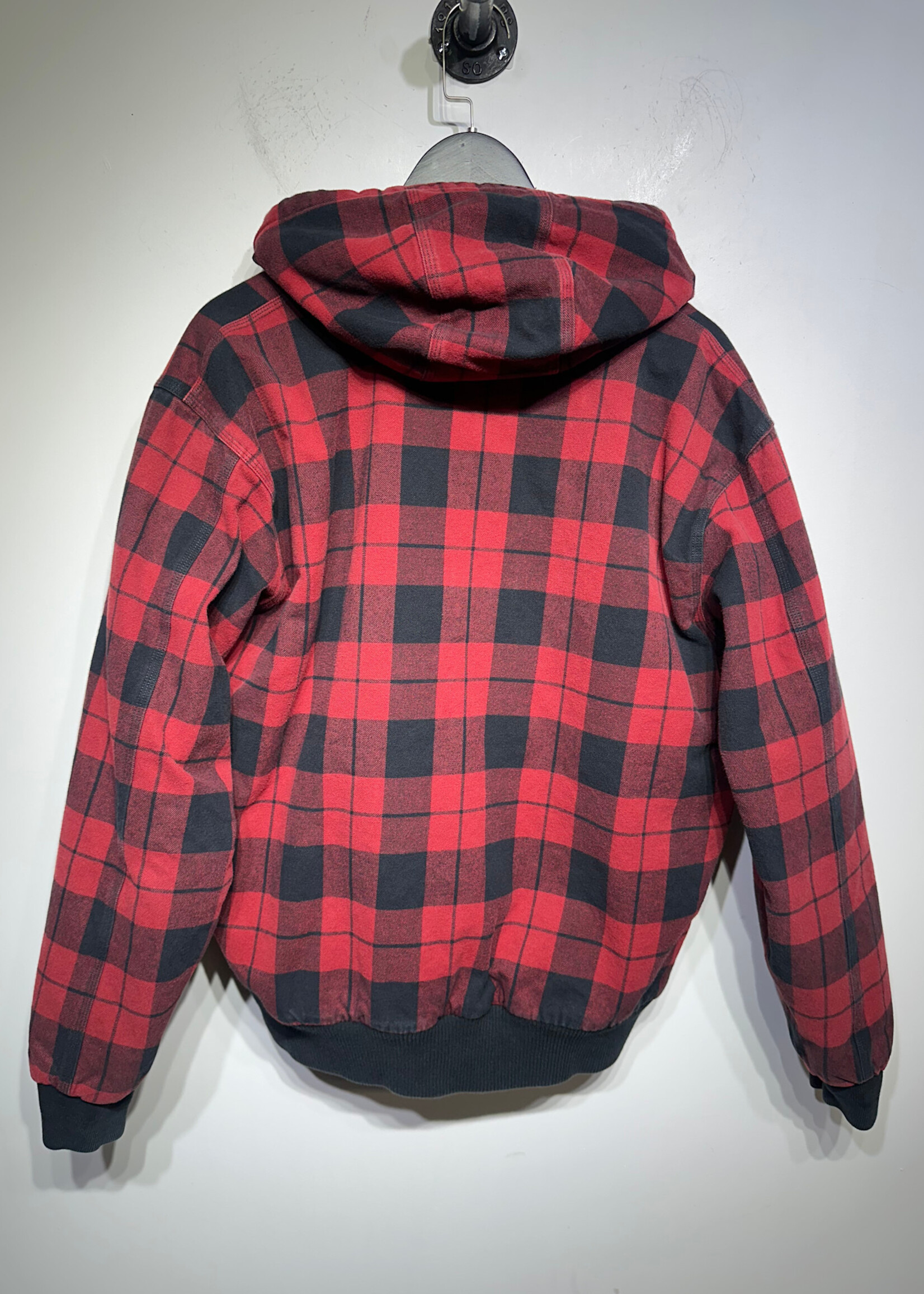 Carhartt Black/Red Flannel Print Active Jacket Masc L