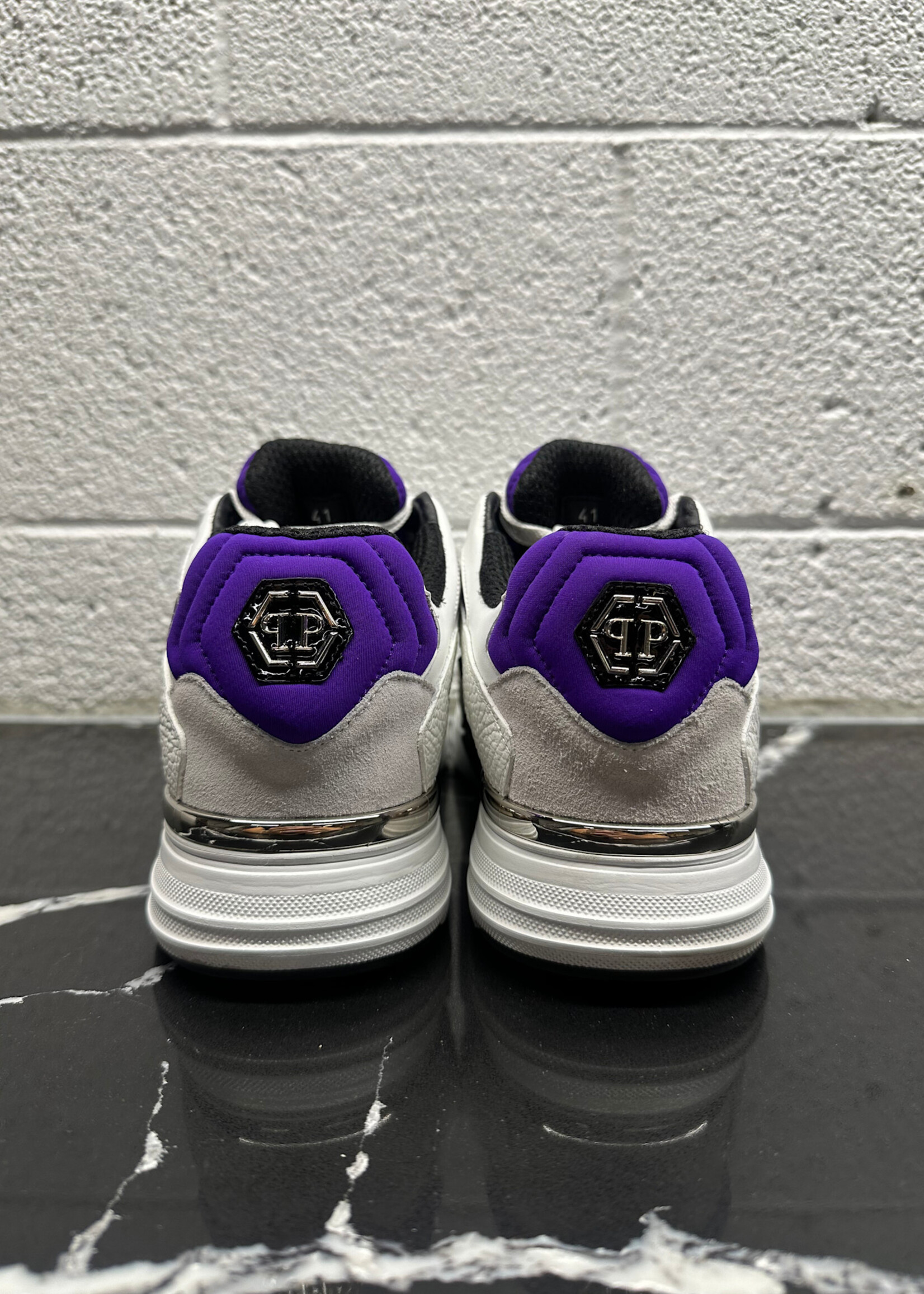 Philipp Plein White Purple Sneakers Masc 8