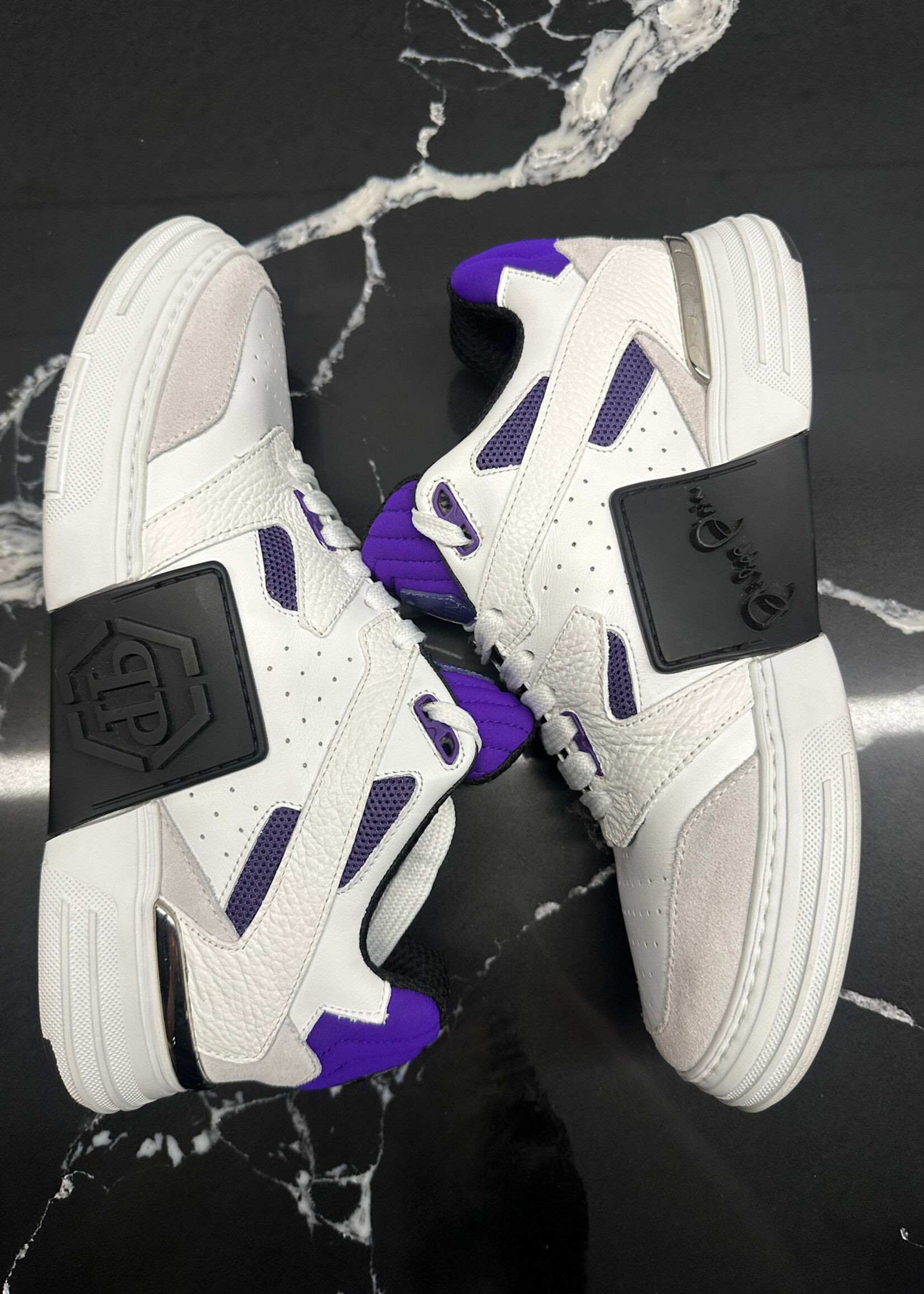 Philipp Plein White Purple Sneakers Masc 8