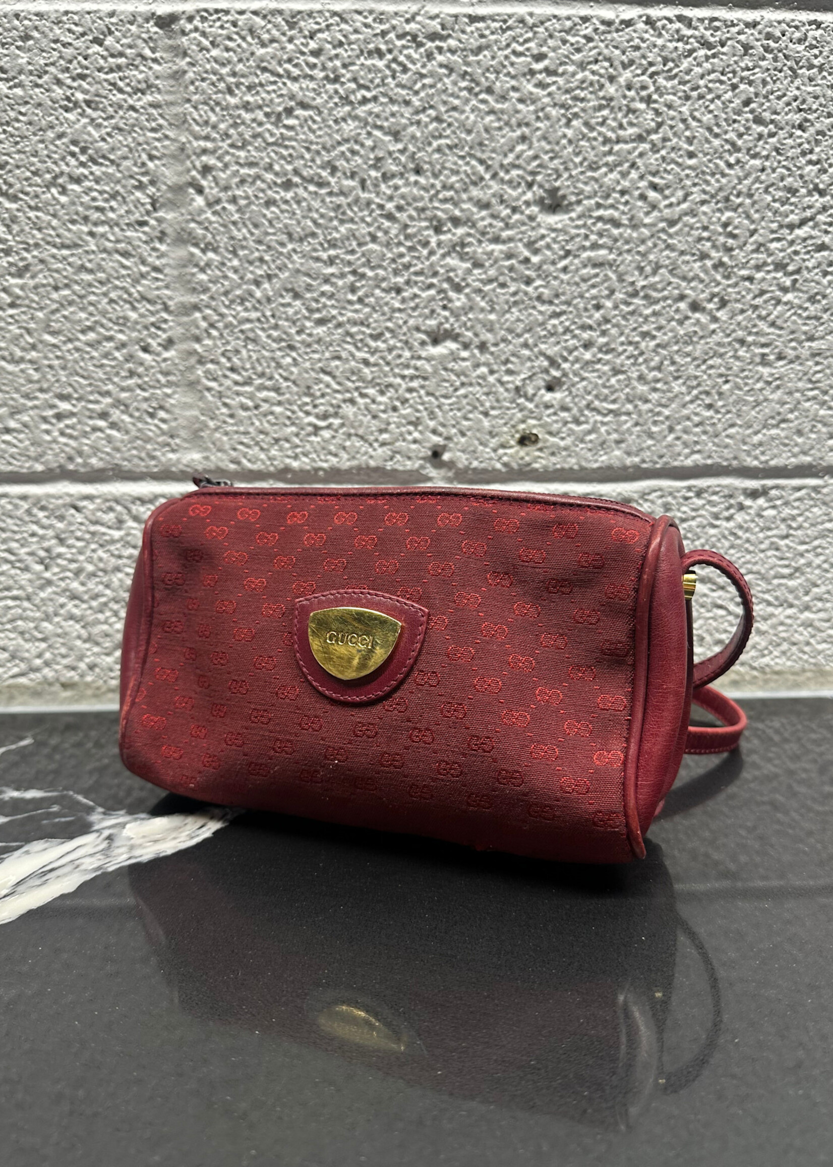 Vintage Gucci Red Monogram Mini Purse