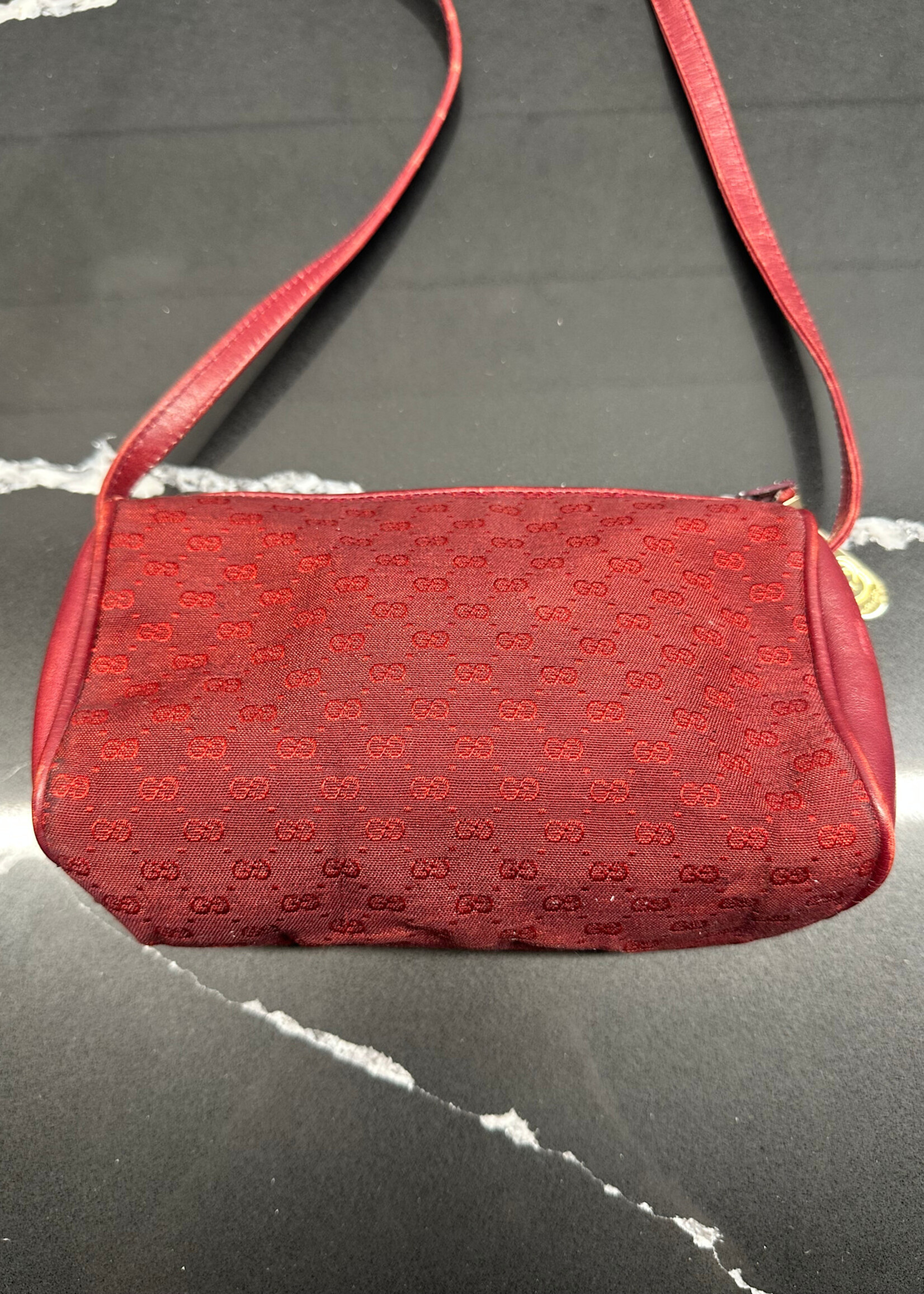 Vintage Gucci Red Monogram Mini Purse