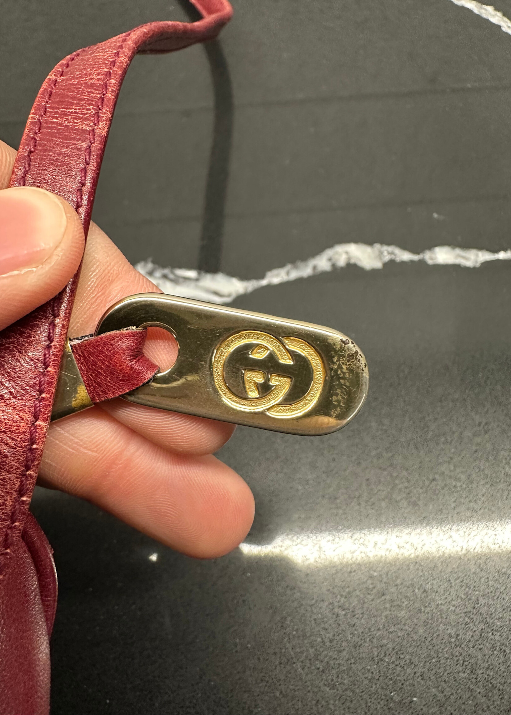 Vintage Gucci Red Monogram Mini Purse