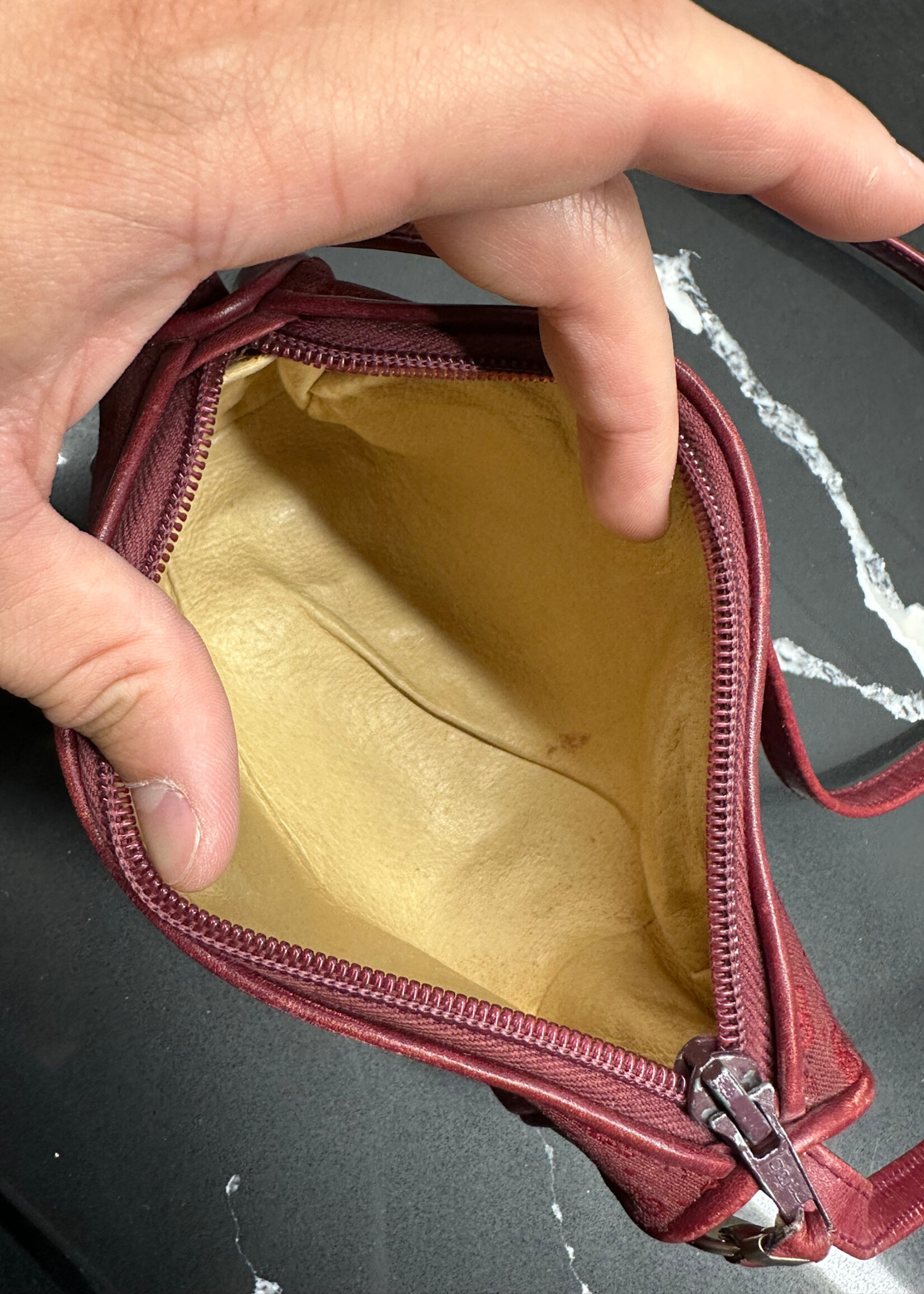 Vintage Gucci Red Monogram Mini Purse