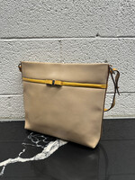 Vintage Ferragamo Tan Yellow Shoulder Bag AS IS