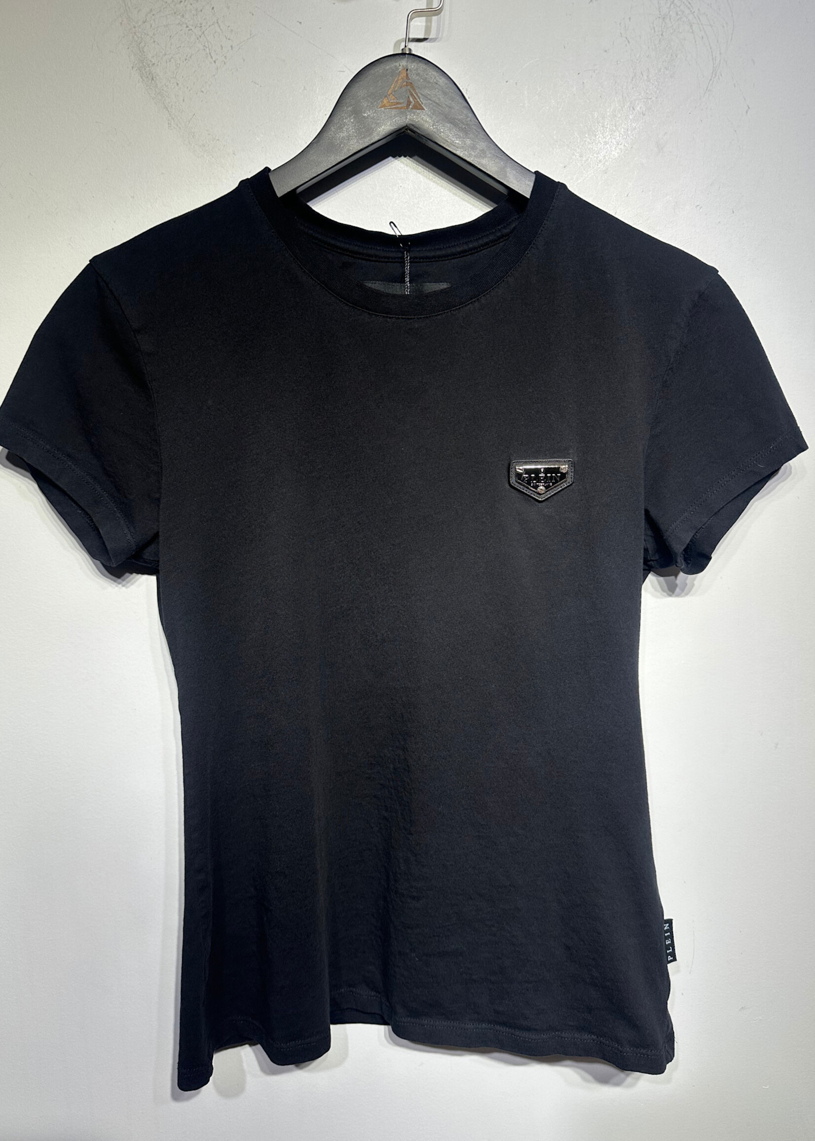 Philipp Plein Black Plaque Logo Tee Masc S