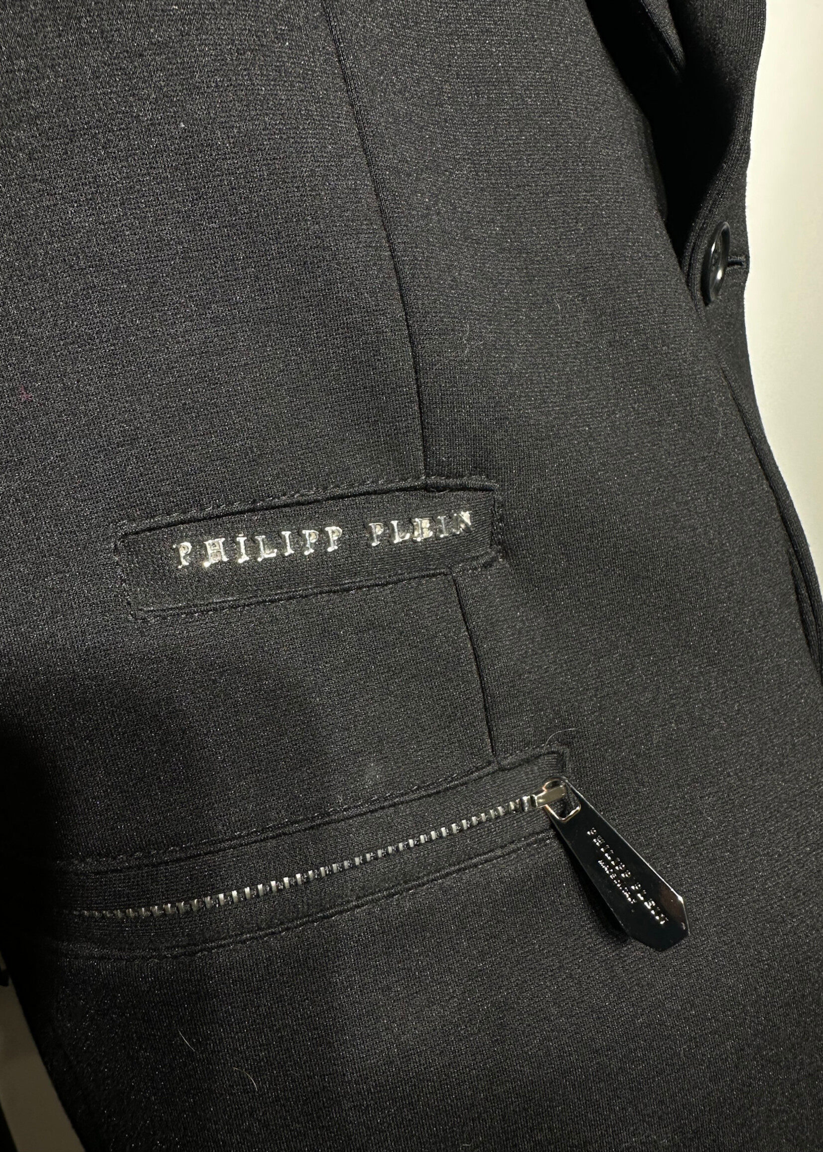 Philipp Plein Black White Stripe Blazer Masc M