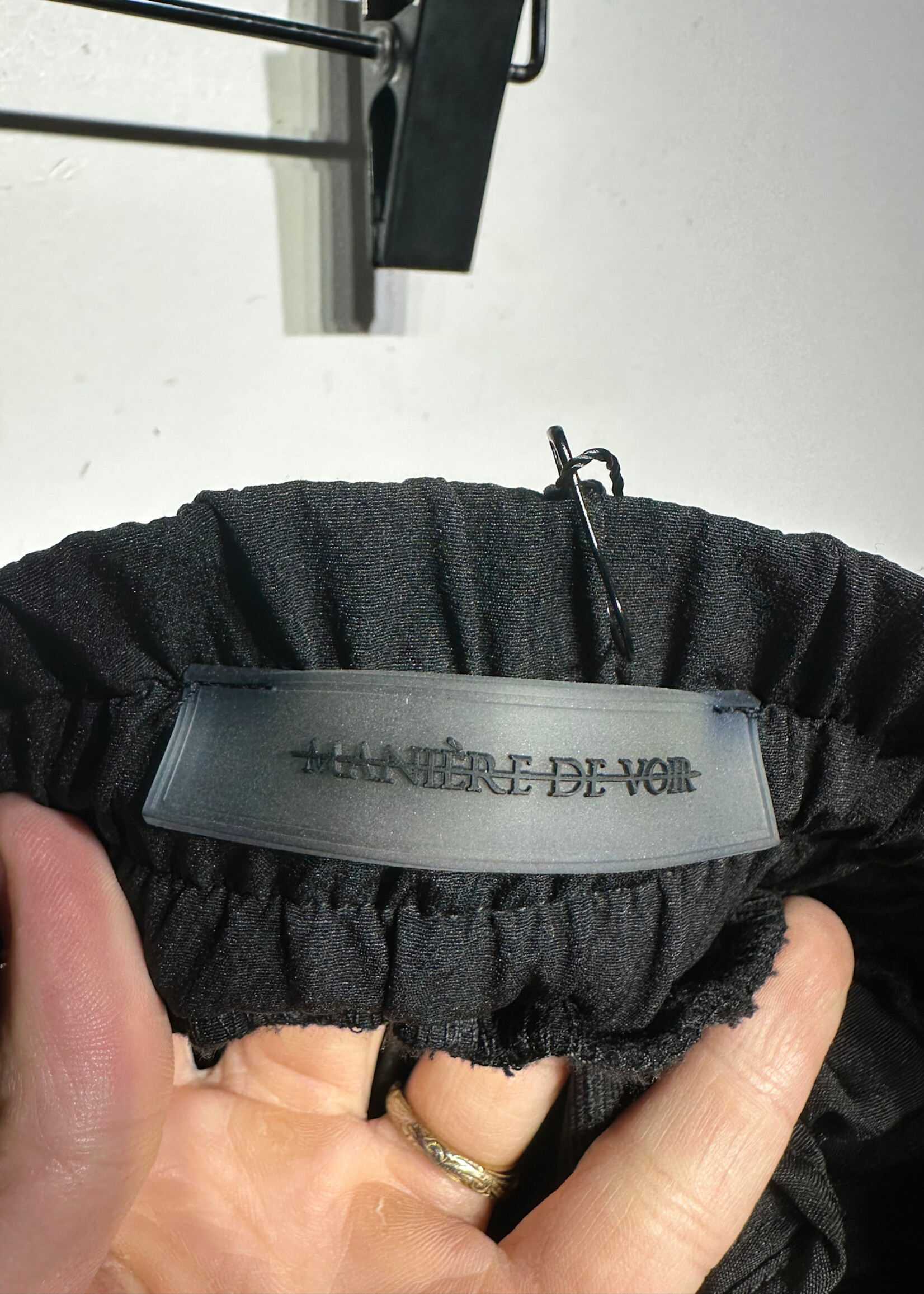 Maniere De Voir Zip Black Pants Fem 28