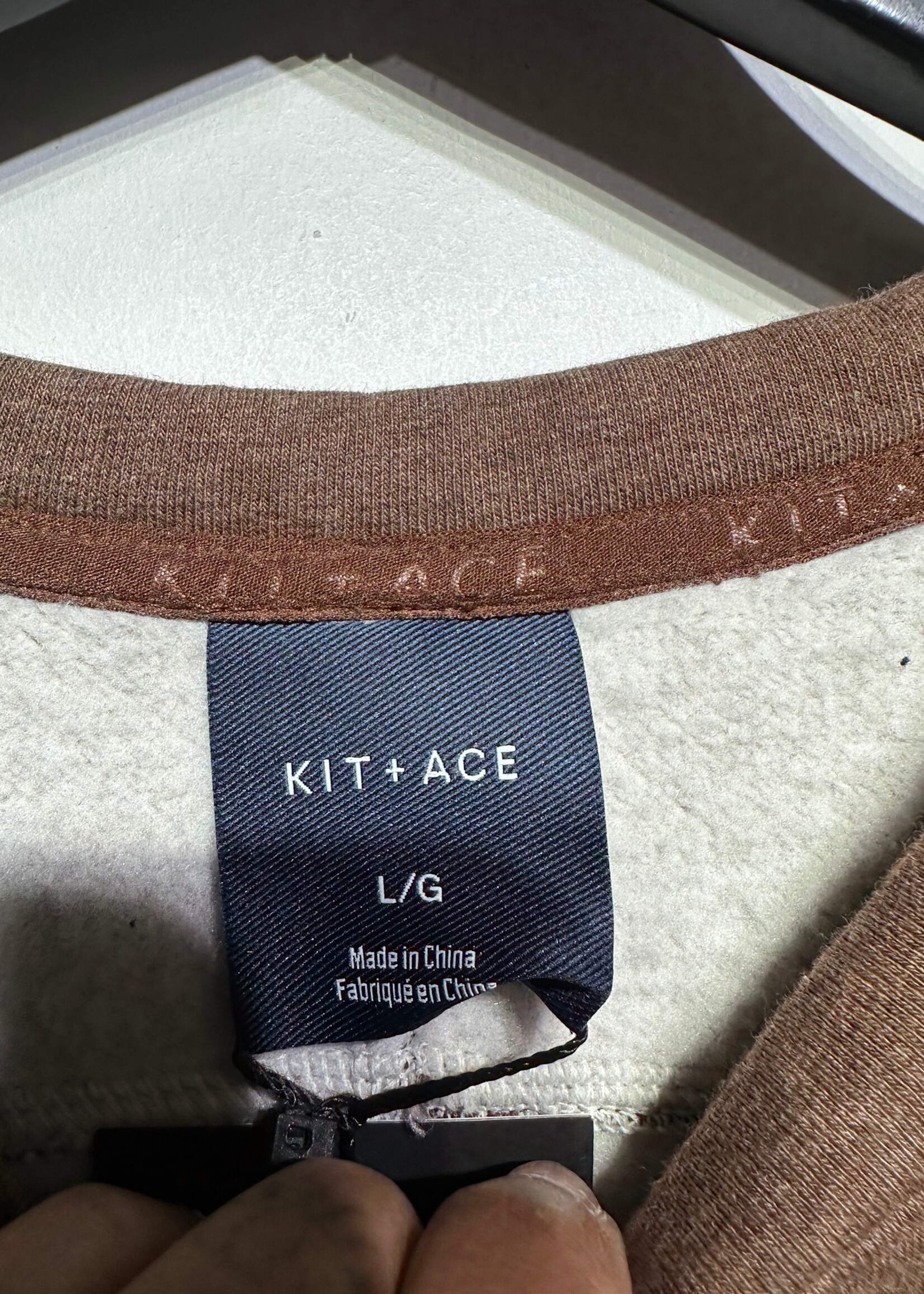 Kit & Ace Brown 2PC Sweatsuit L