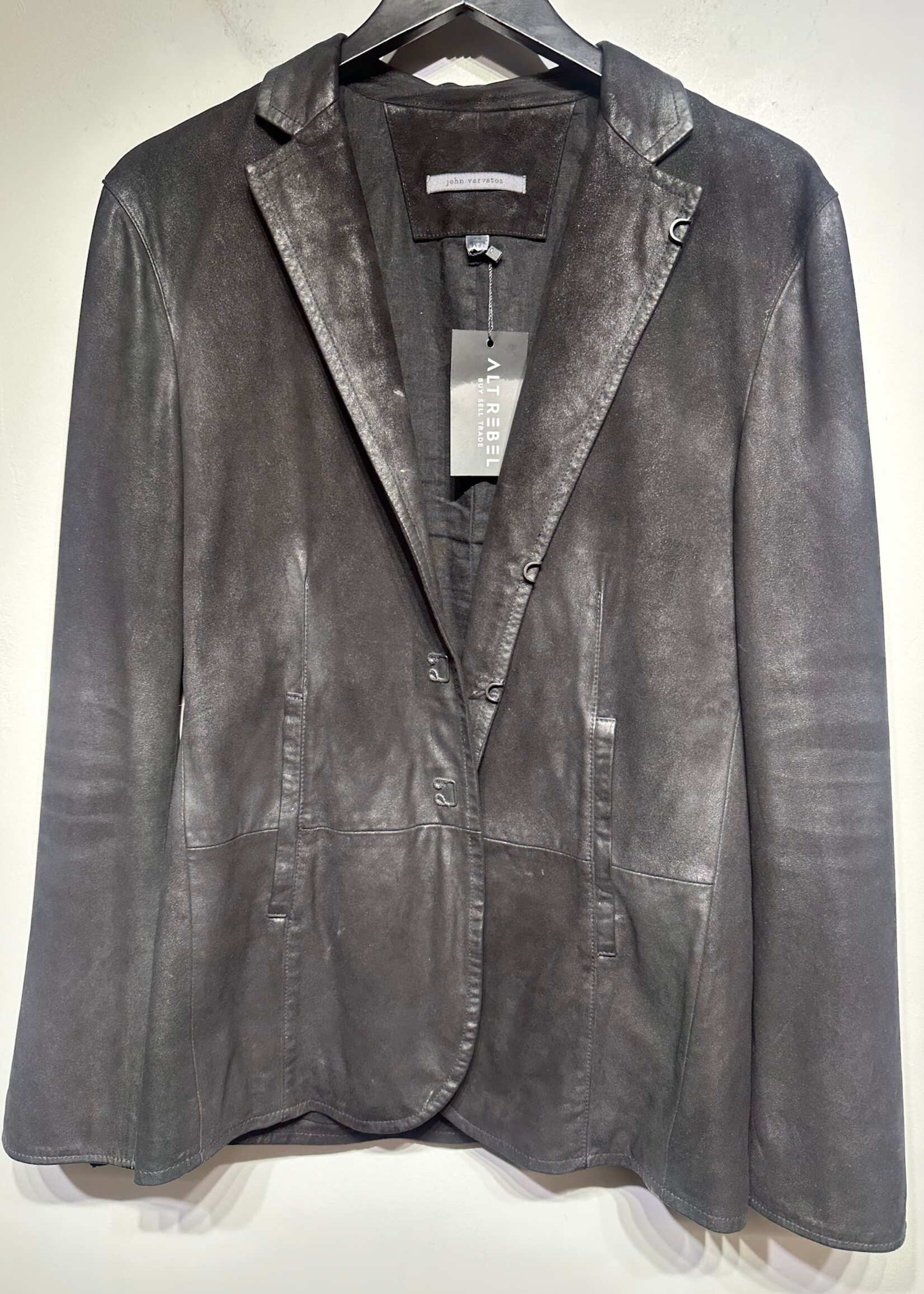 John Varvatos Black Suede Blazer M/L