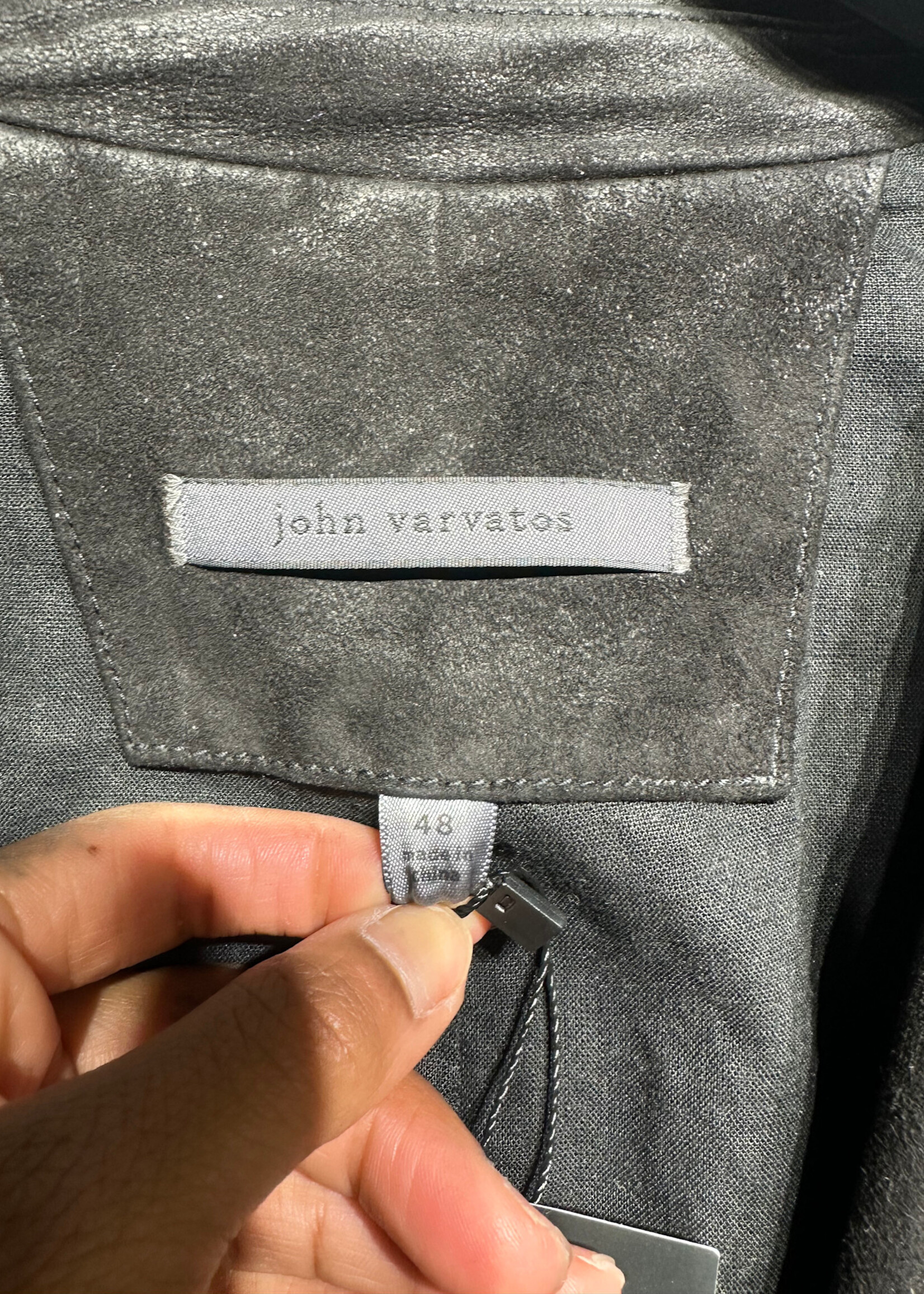 John Varvatos Black Suede Blazer M/L
