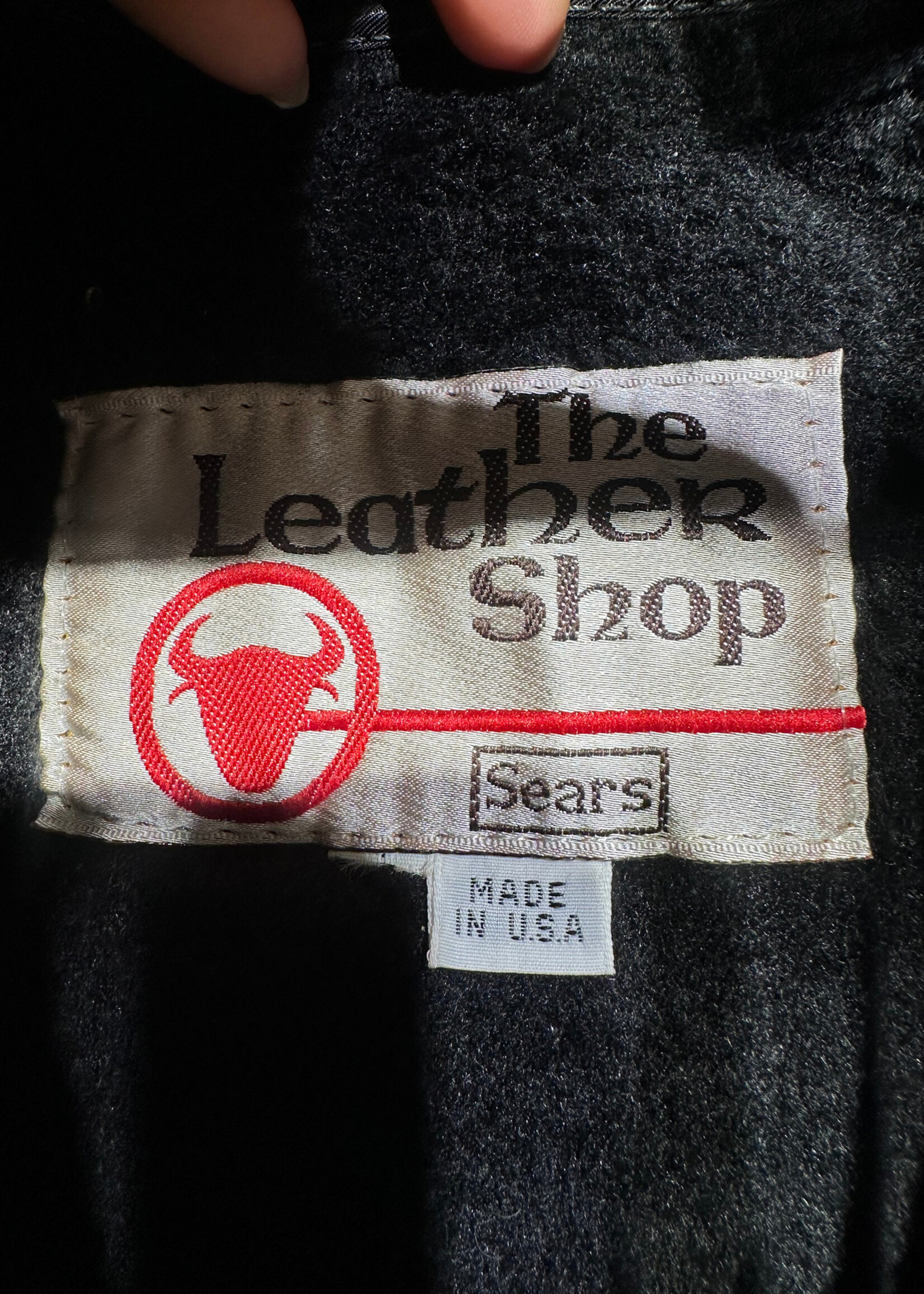 Leather Shop Vintage Black Leather Moto M/L